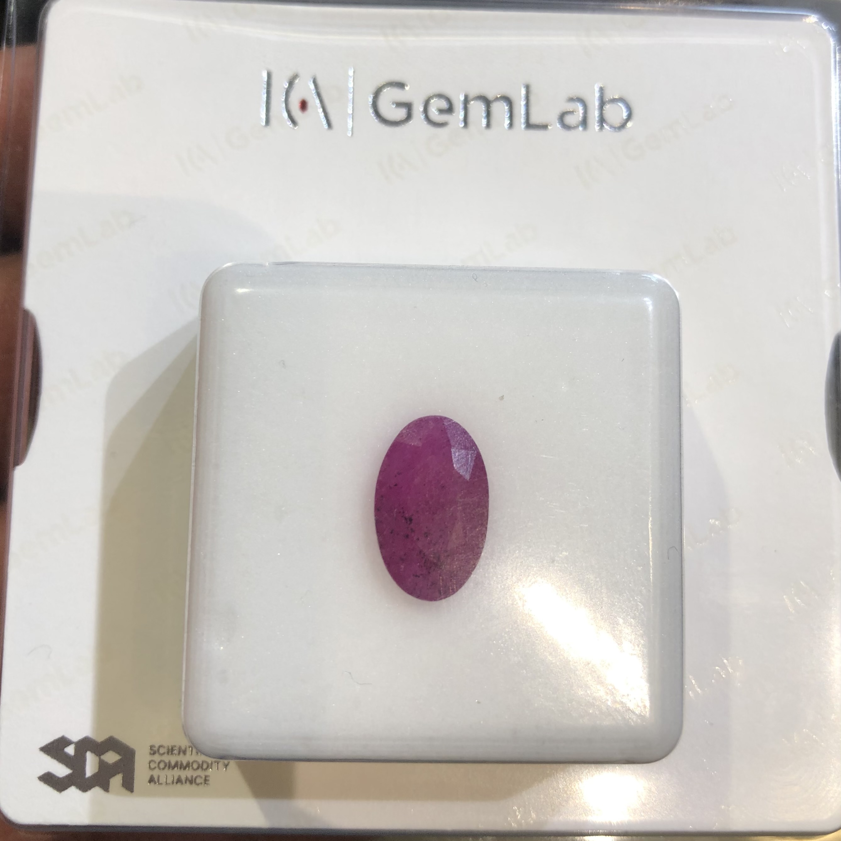 6.96 Carats Ruby ICA Certified  — view 5
