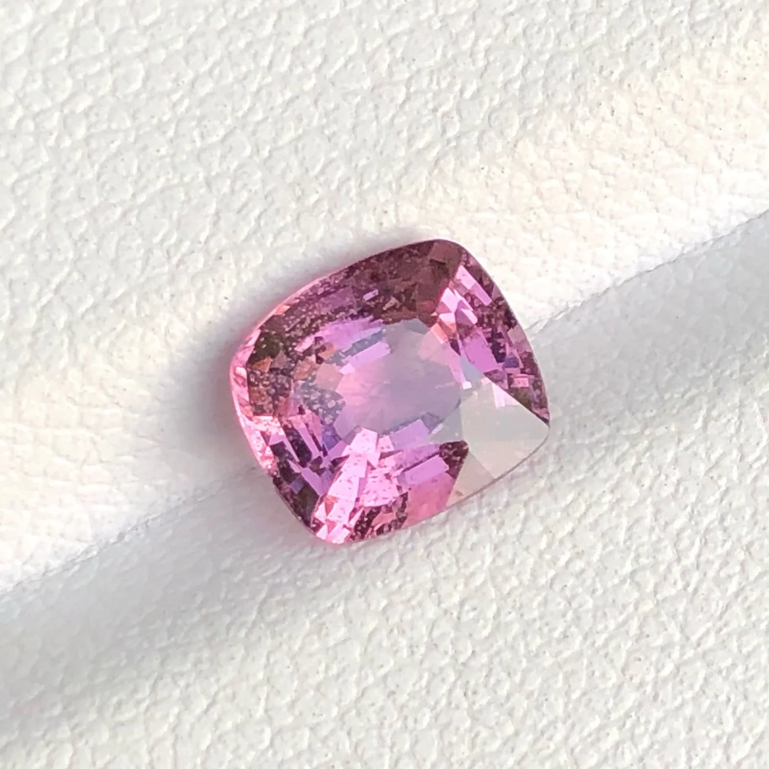 Faceted Blossom Pink spinel — view 1