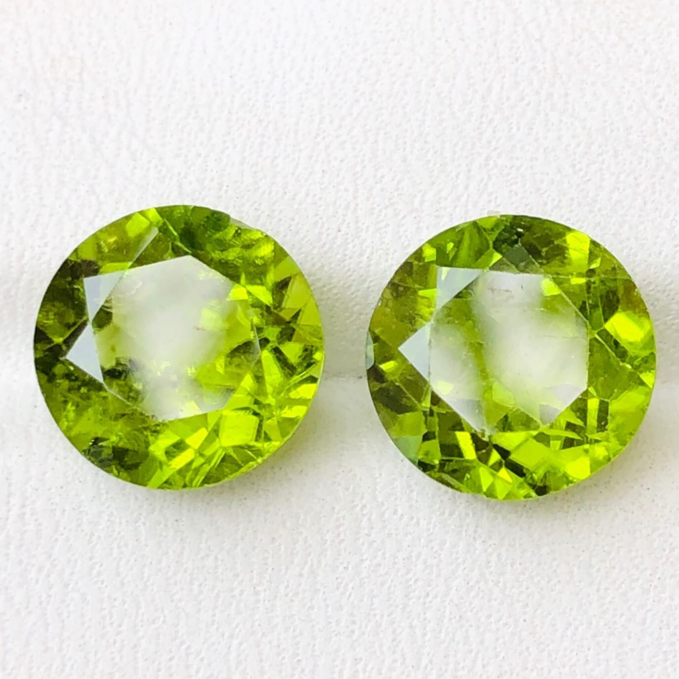 5.55+5.60 Carats Peridot Pair