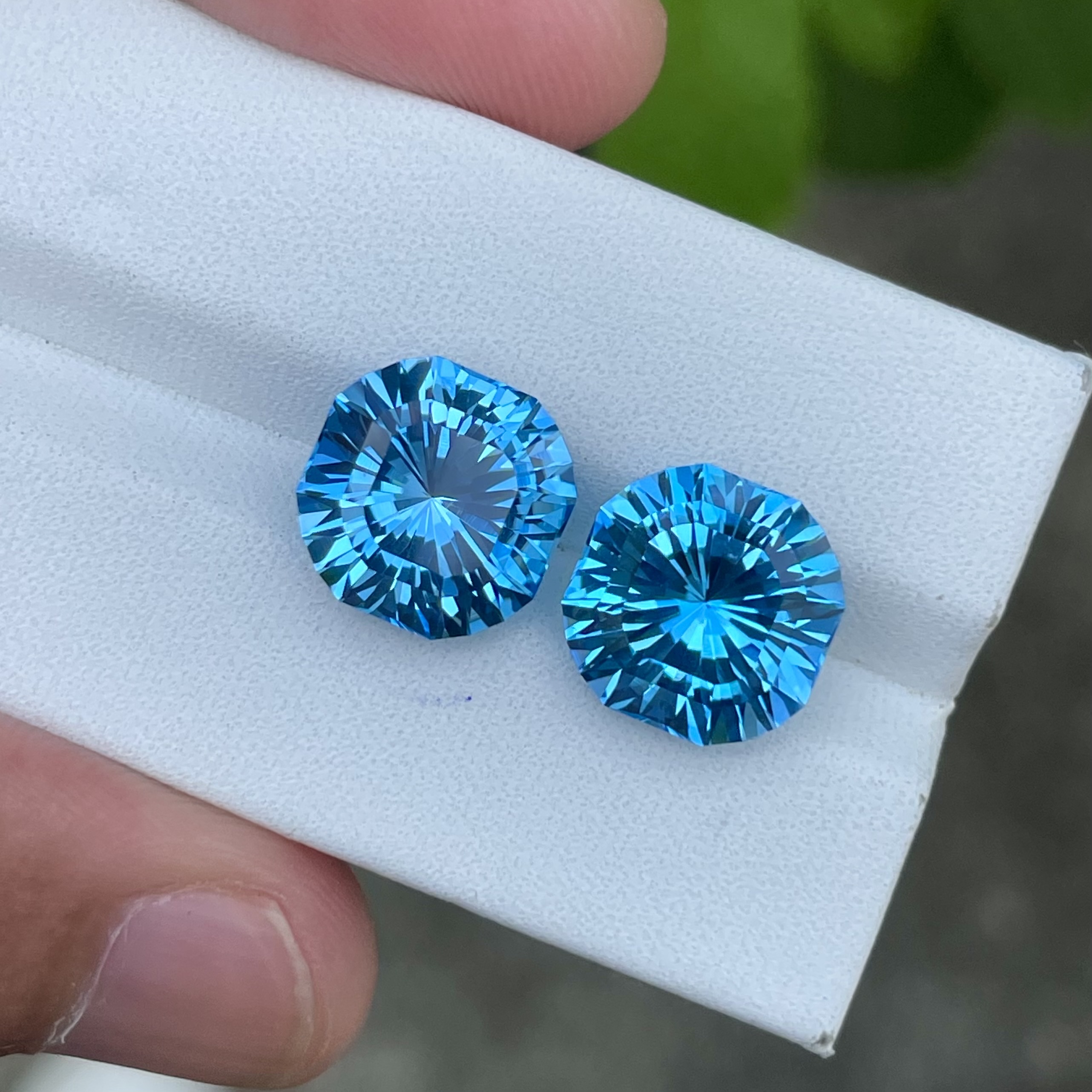 Neon Blue Topaz Pair — view 1