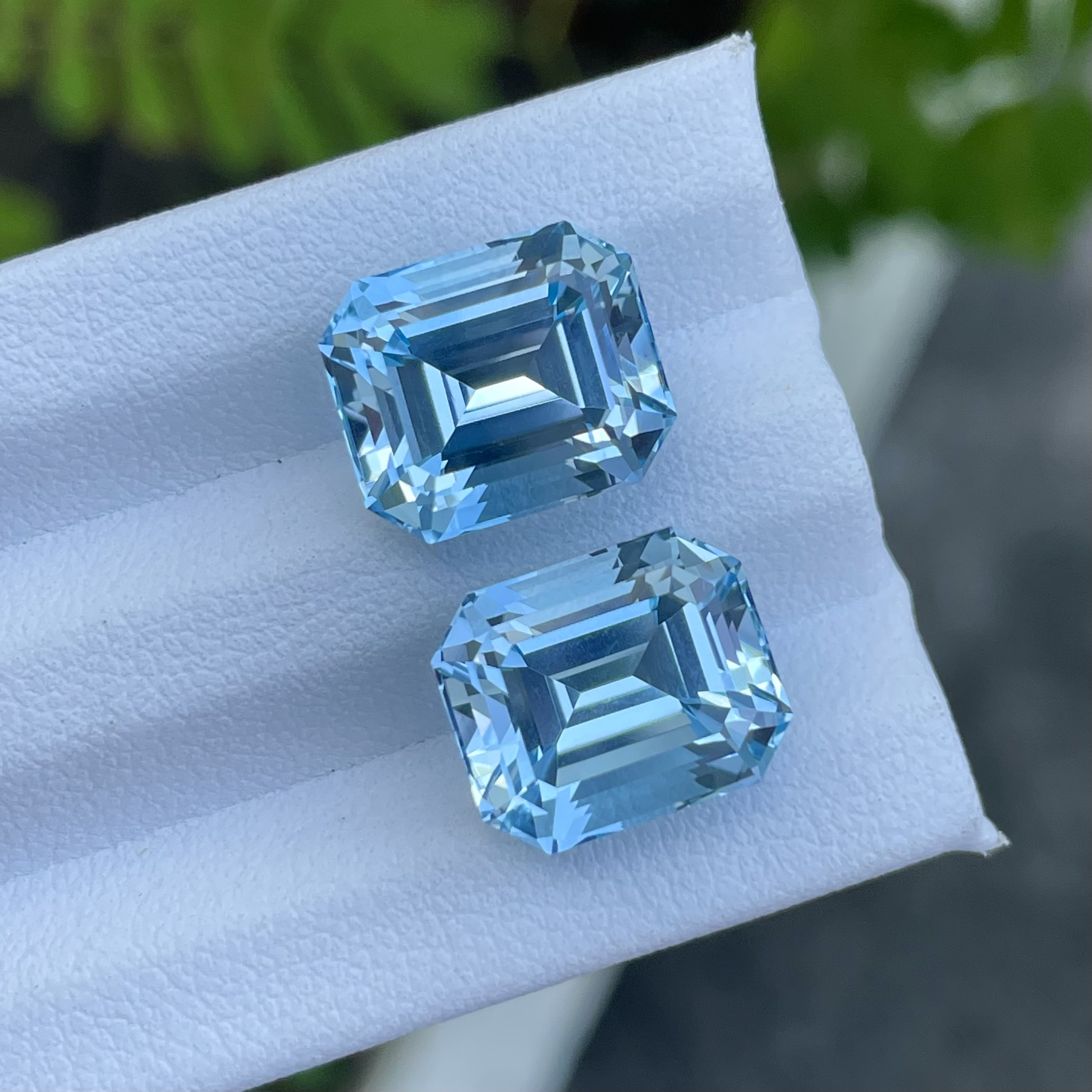 Swiss Blue Topaz Pair