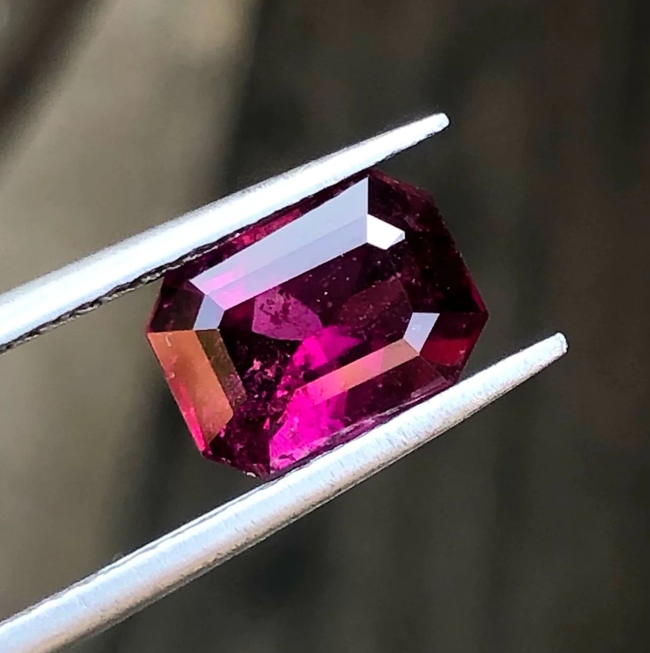 Pinkish Red Rhodolite Garnet — view 1
