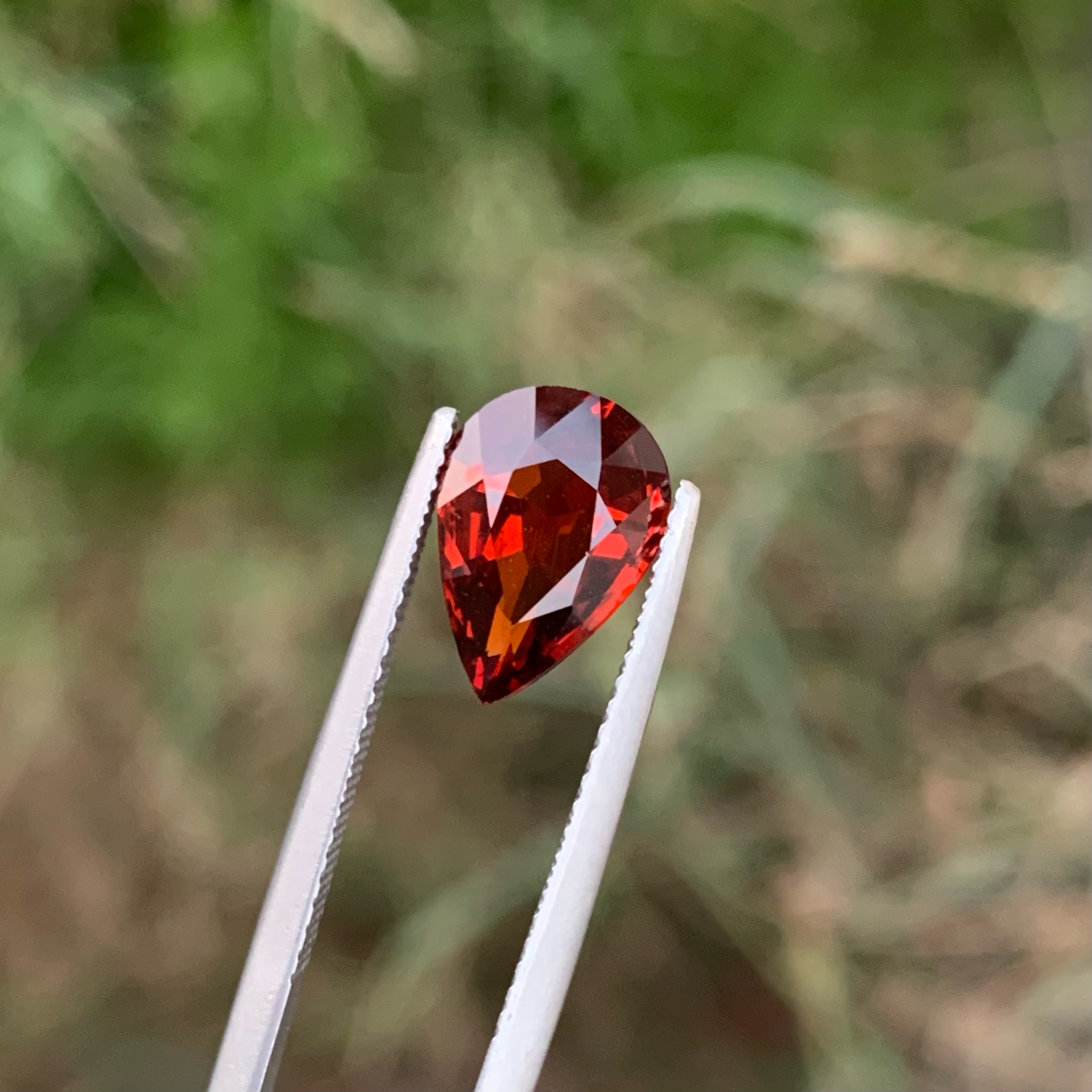 Pear Cut Garnet — view 2