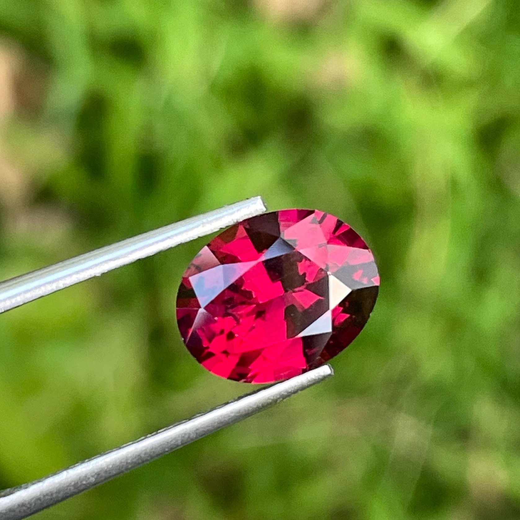 Red Rhodolite Garnet Gemstone — view 2