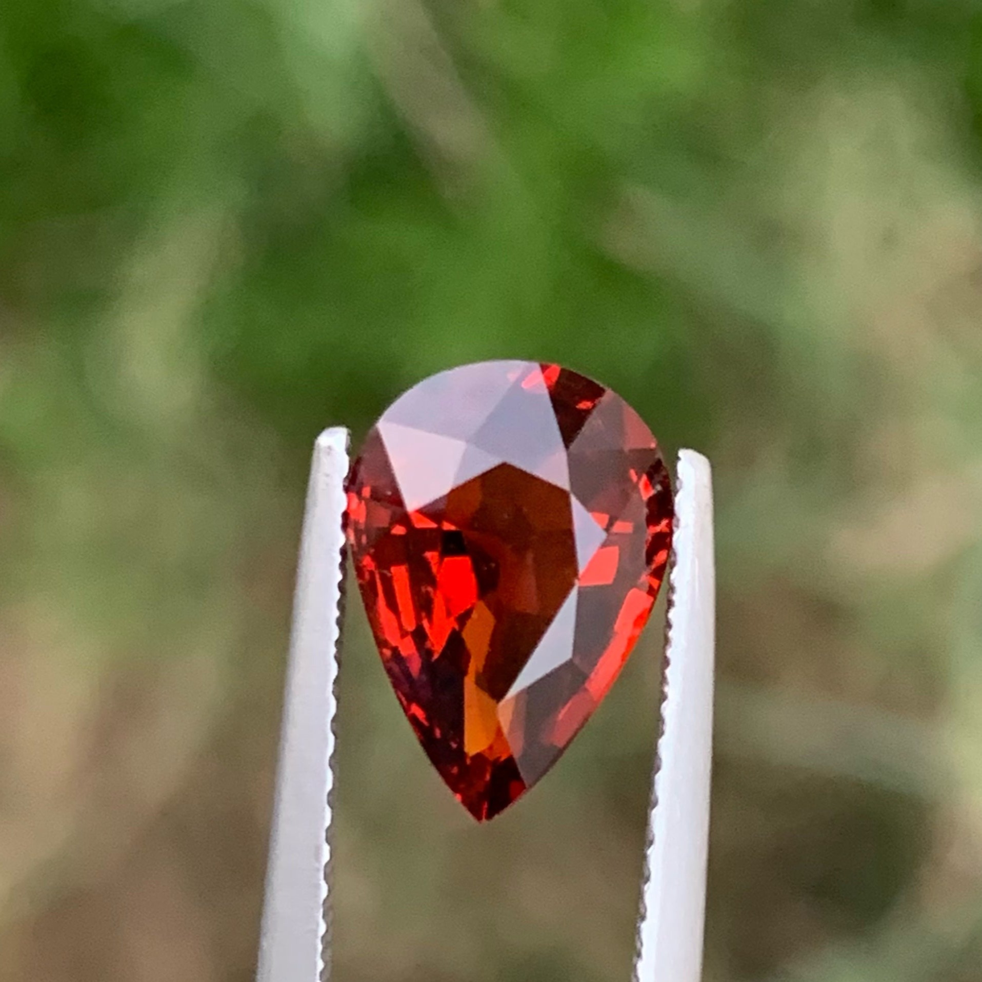 Pear Cut Garnet Gemstone — view 2