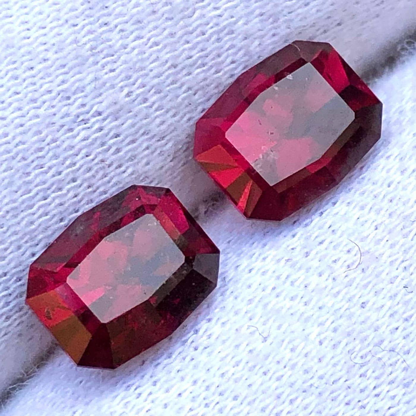 5.05 Carats Mexican Red Rhodolite Garnet Pair From Africa Loose Gemstone