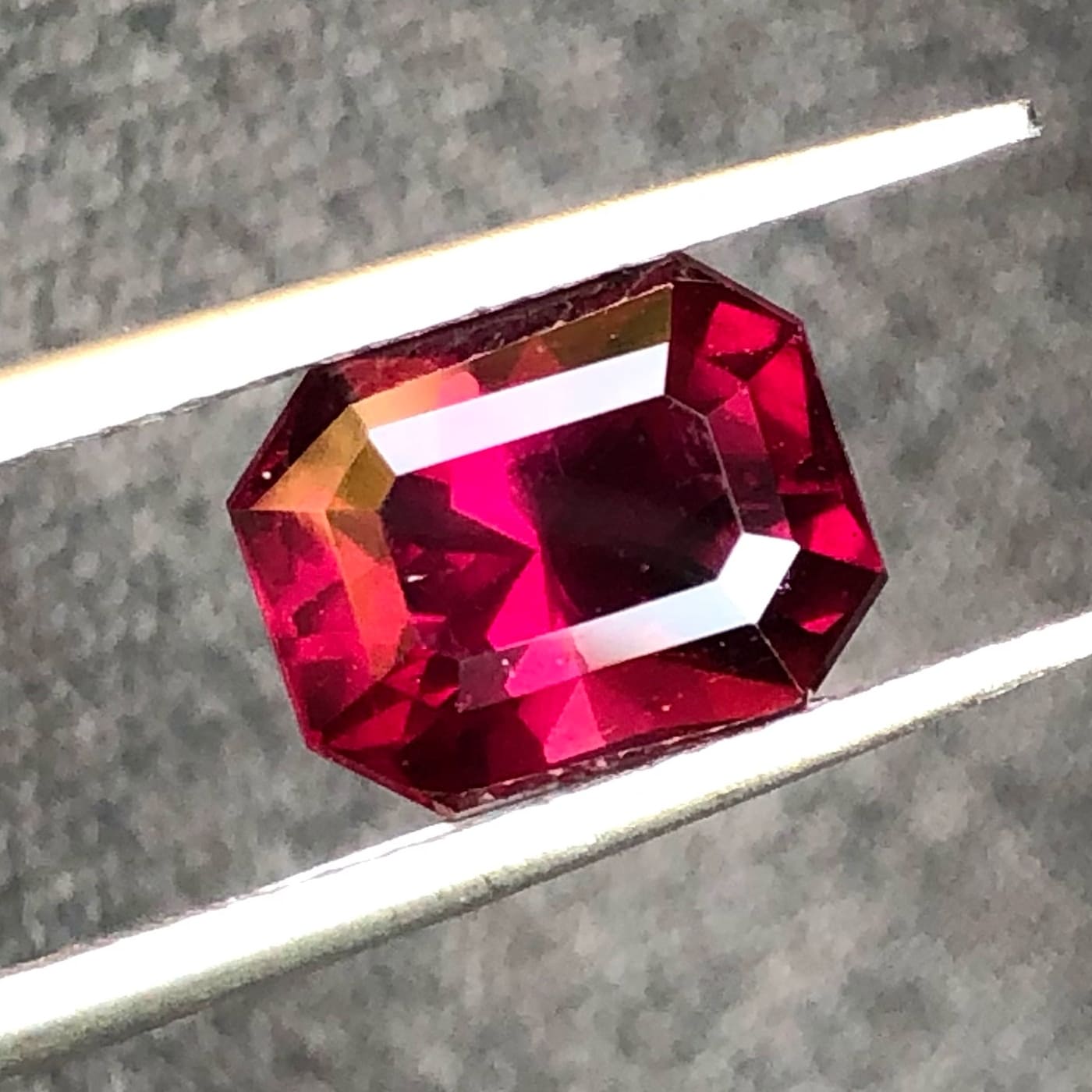 3.45 Carats Elongated Asscher Cut Loose Garnet Gemstone