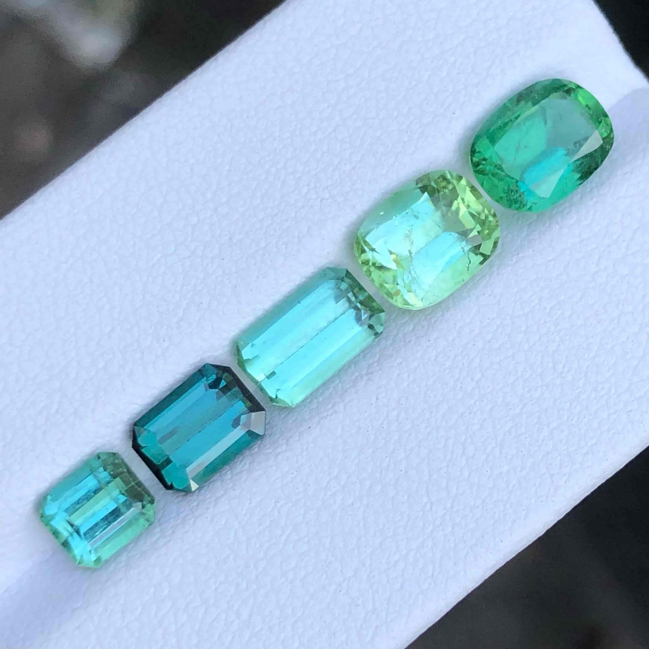 7.45 Carats Faceted Multi Colors Tourmaline Lot