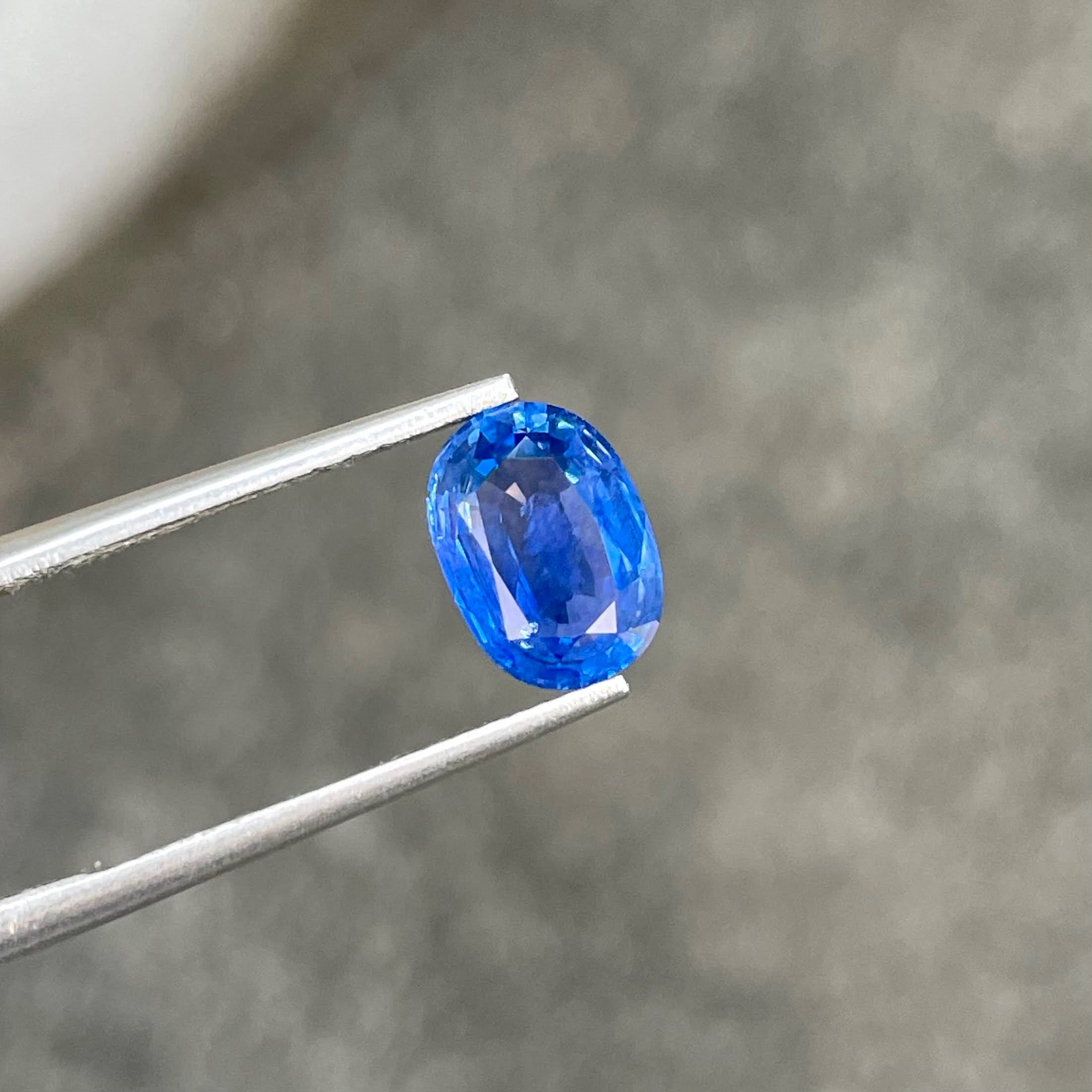 2.15 Blue Sapphire Stone Fancy Oval Cut Natural Sri Lankan Gemstone