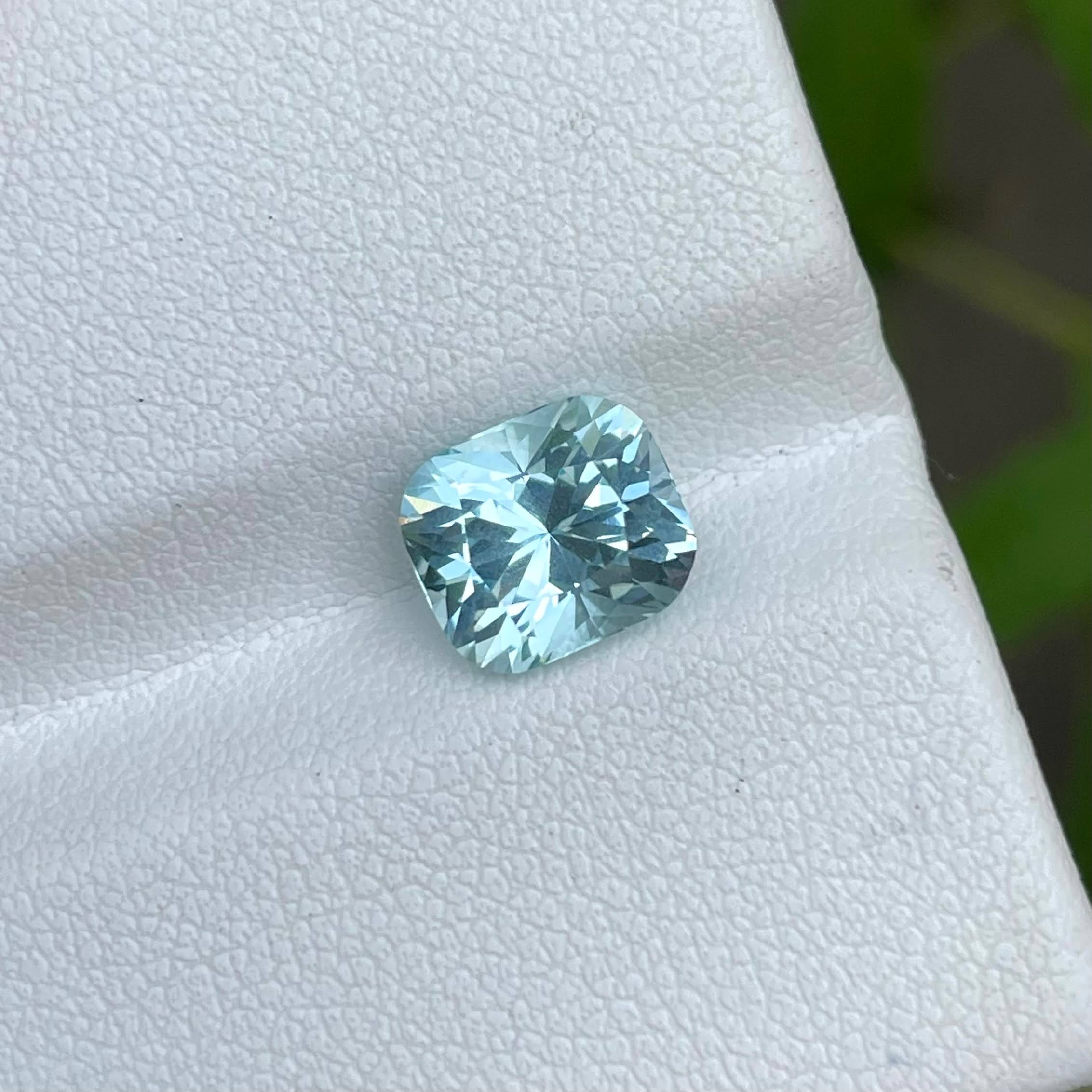2.10 Carats Fine Aquamarine Custom Precision Cut Natural Nigerian Gemstone