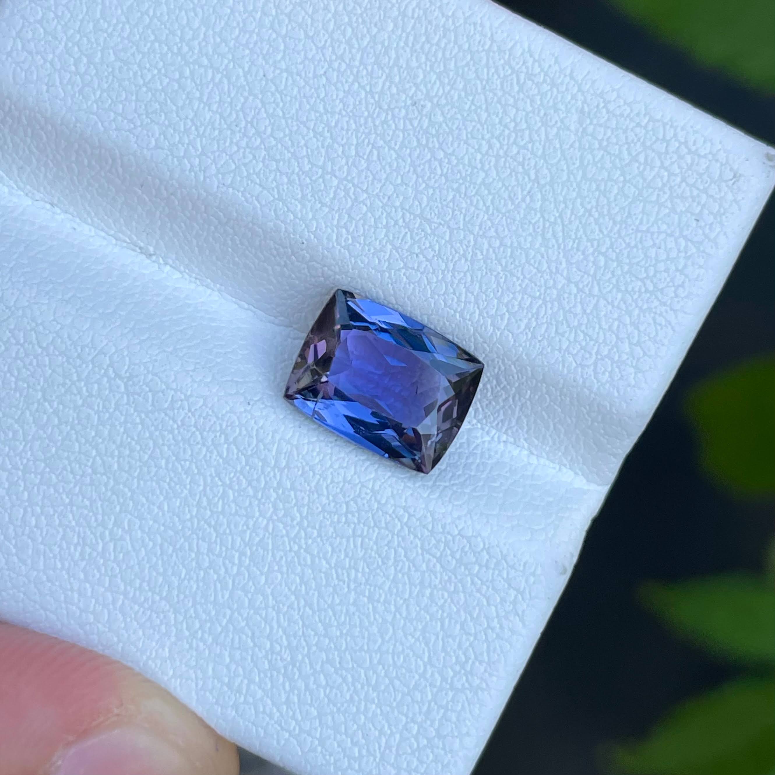 2.80 Carats Blue Tanzanite Stone Mix Cushion Cut Natural Tanzanian Gemstone