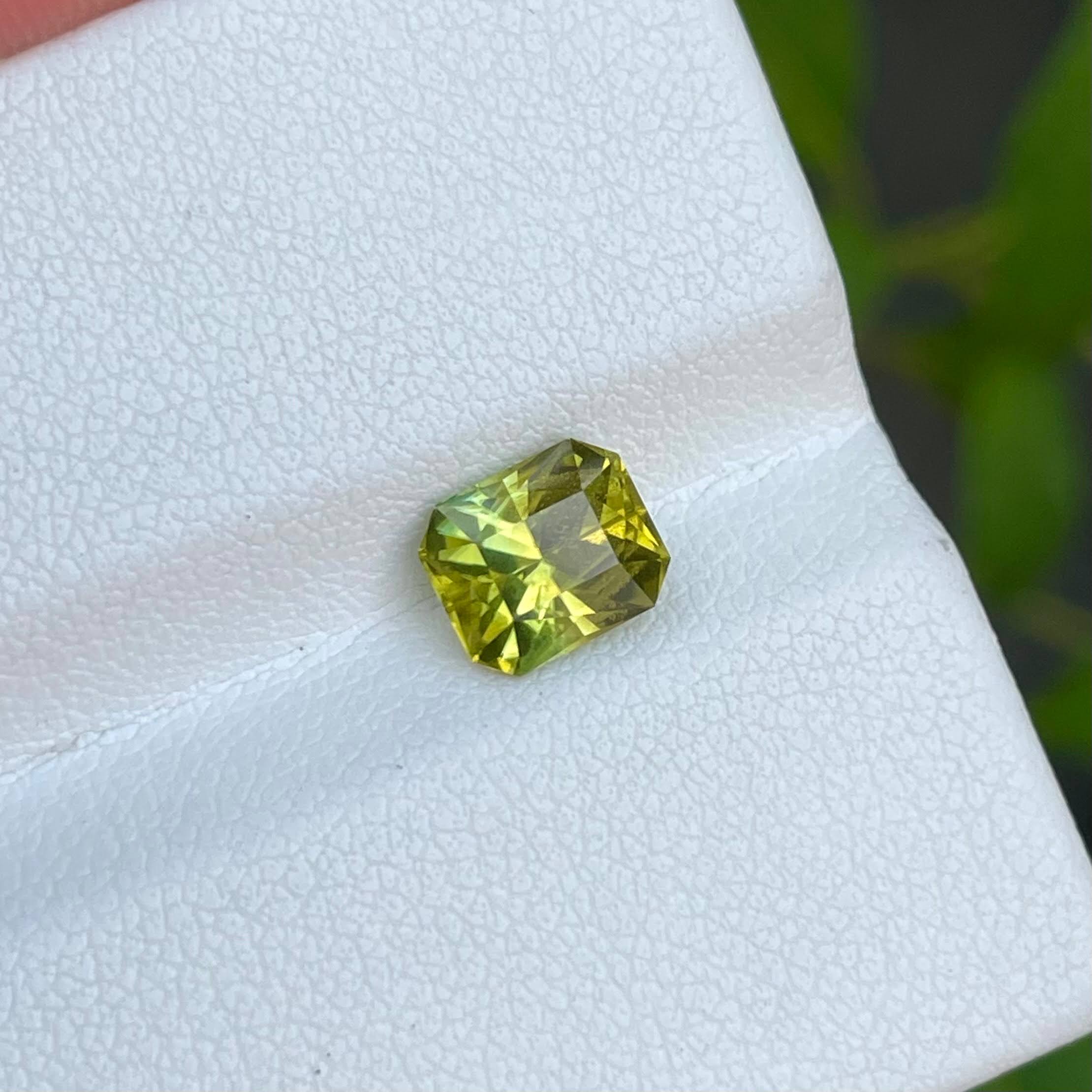 1.15 Carats Canary Tourmaline Custom Precision Cut Natural African Gemstone — view 1