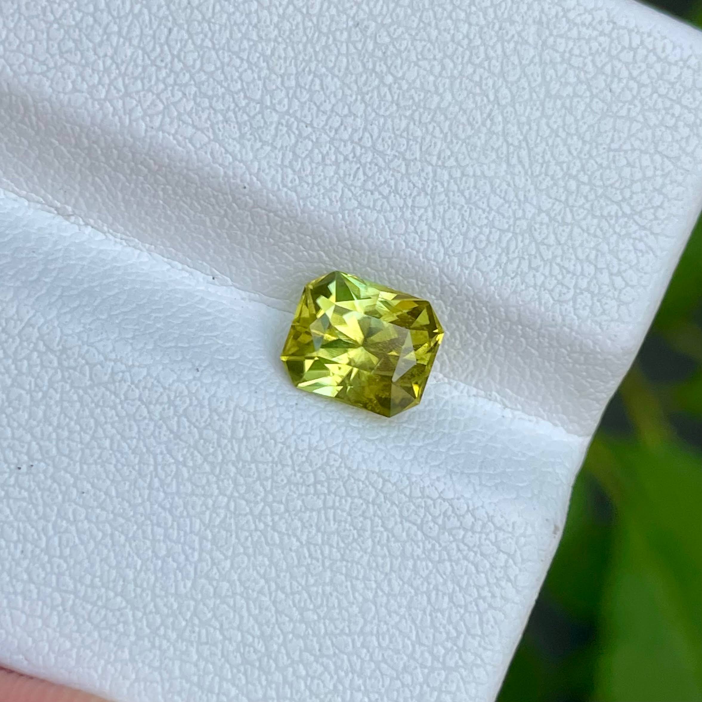 1.15 Carats Canary Tourmaline Custom Precision Cut Natural African Gemstone — view 2