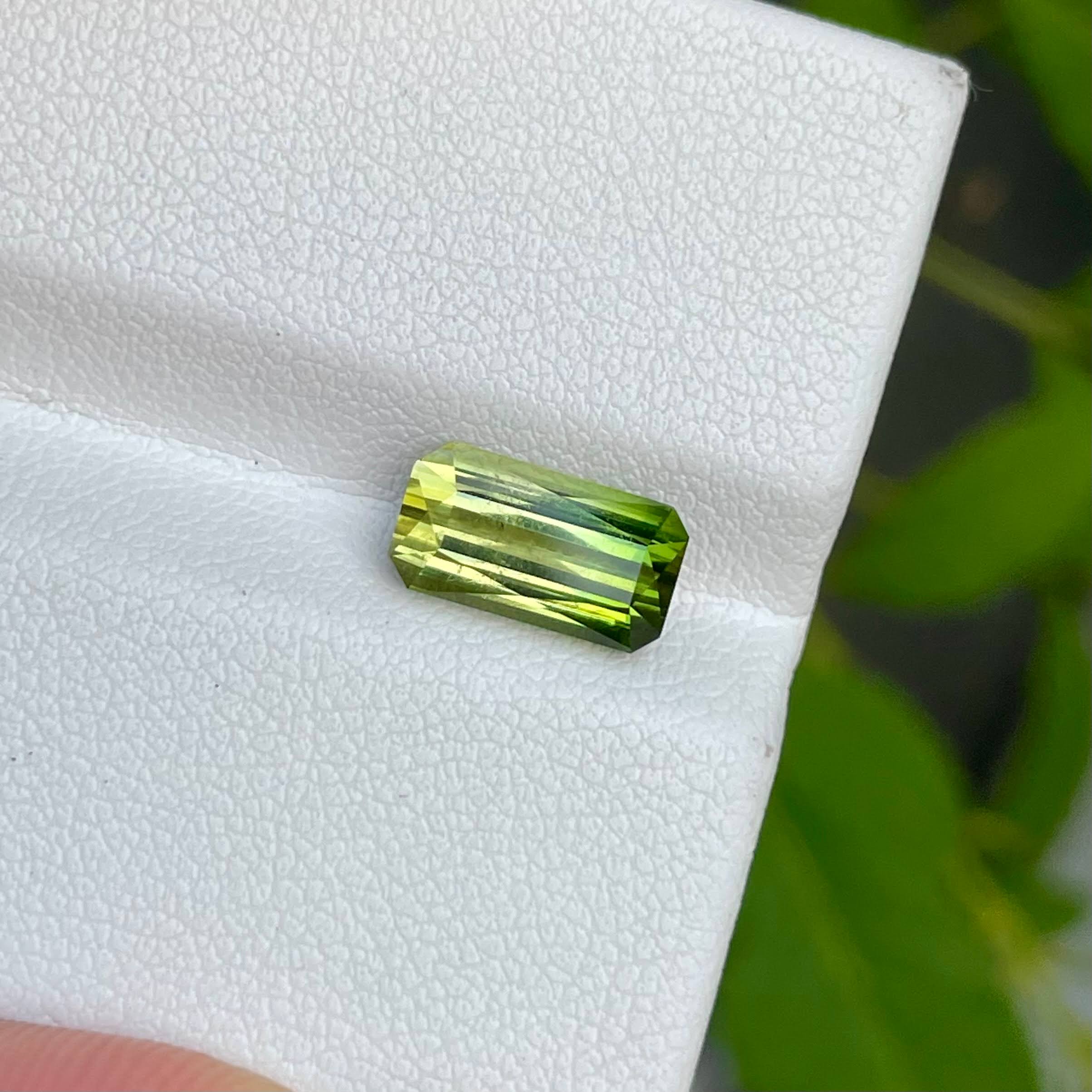 2.60 Carats Bi-Color Tourmaline Stone Emerald Cut Natural African Gemstone — view 4