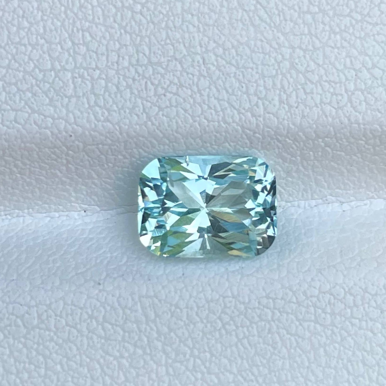 1.65 Carats Aquamarine Stone Custom Precision Cut Natural Nigerian Gemstone — view 1