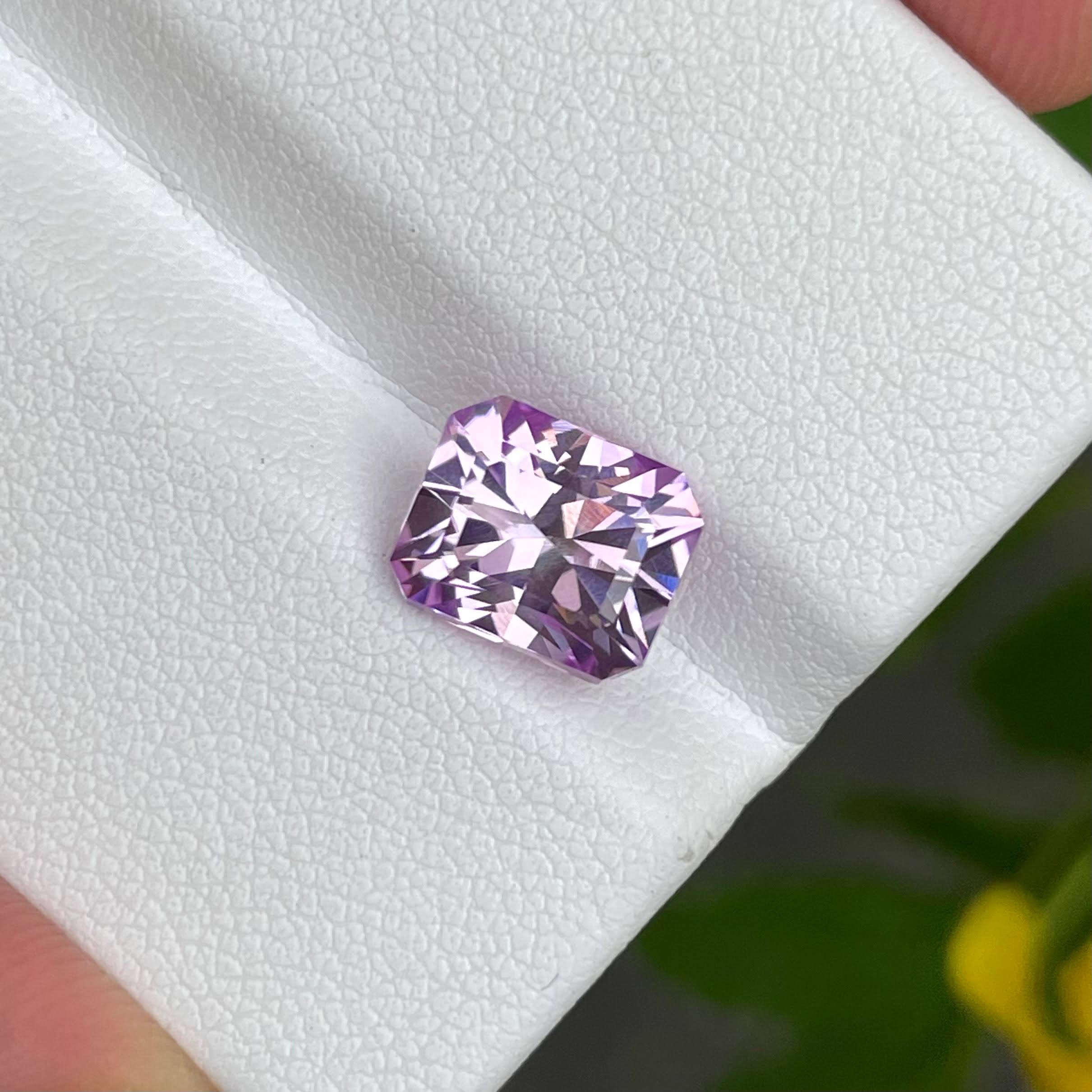 3.40 Carats Purple Kunzite Stone Mix Radiant Cut Naigarian Gemstone