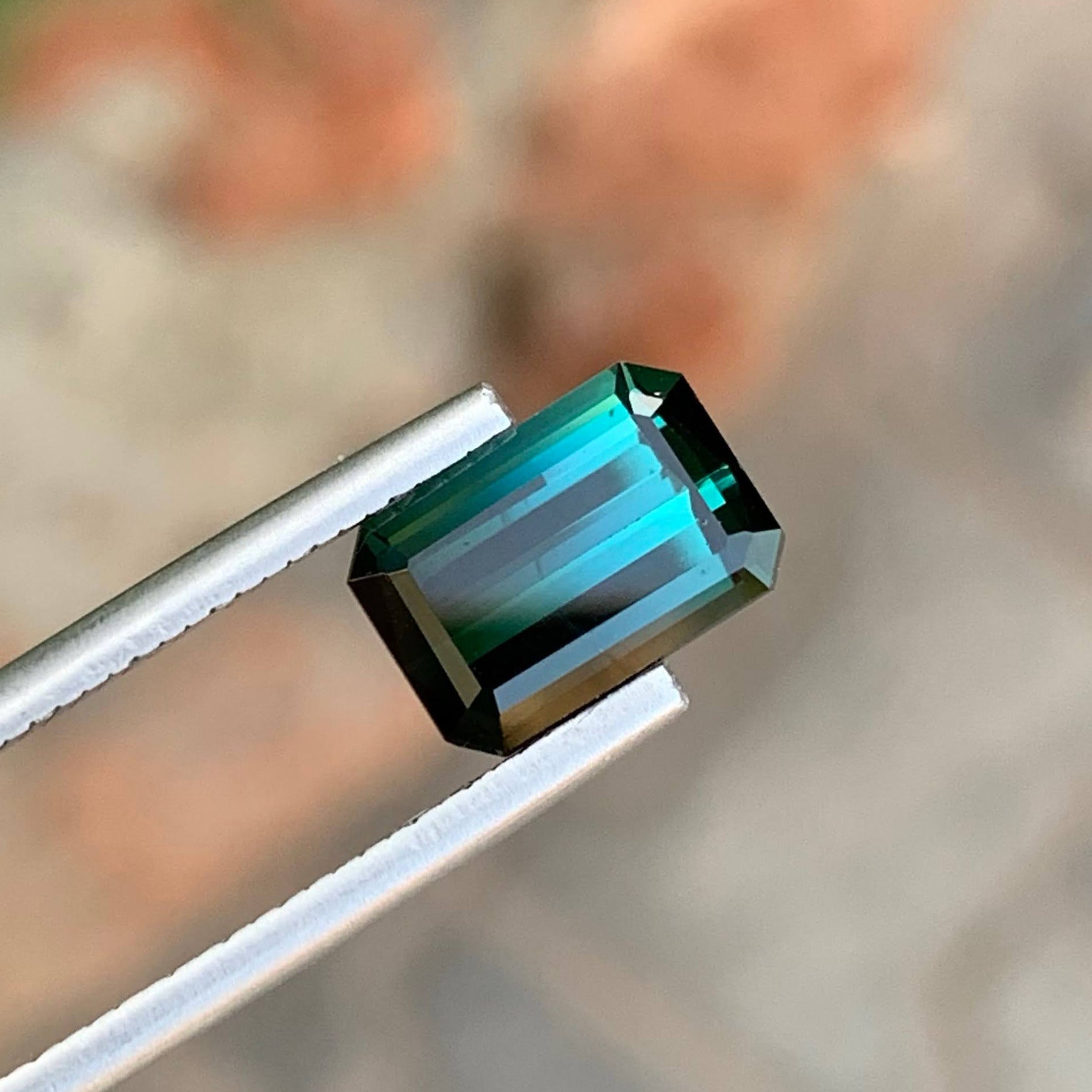 3.20 carats Tourmaline Stone Emerald Cut Natural Afghan Gemstone — view 4