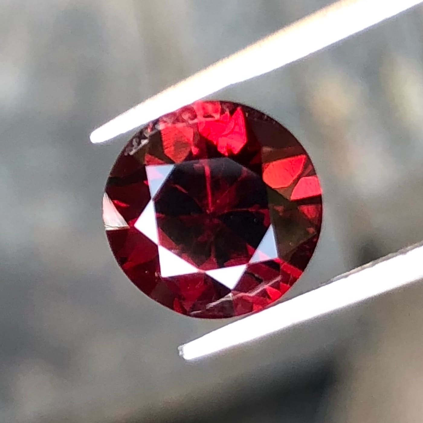 Faceted Maroon Red Rhodolite Garnet