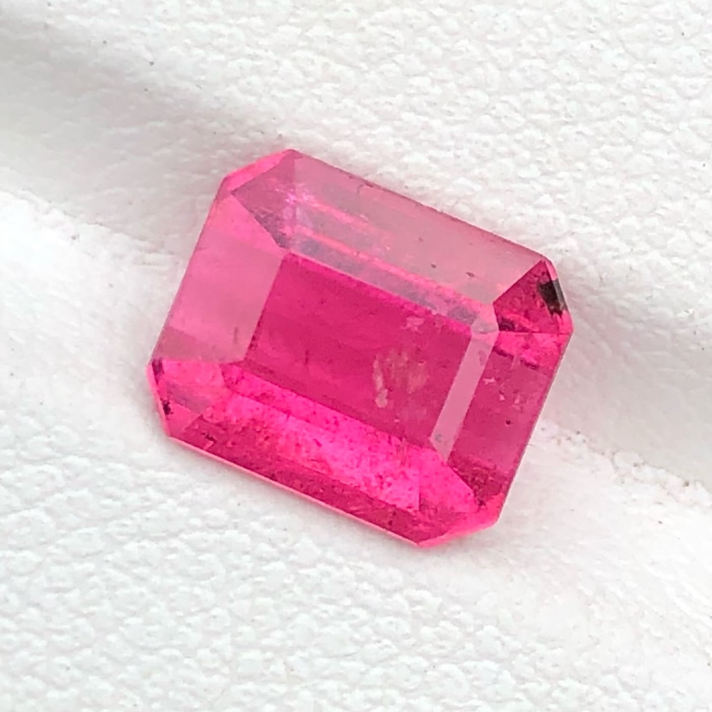 Faceted Brink Pink Tourmaline Gemstone