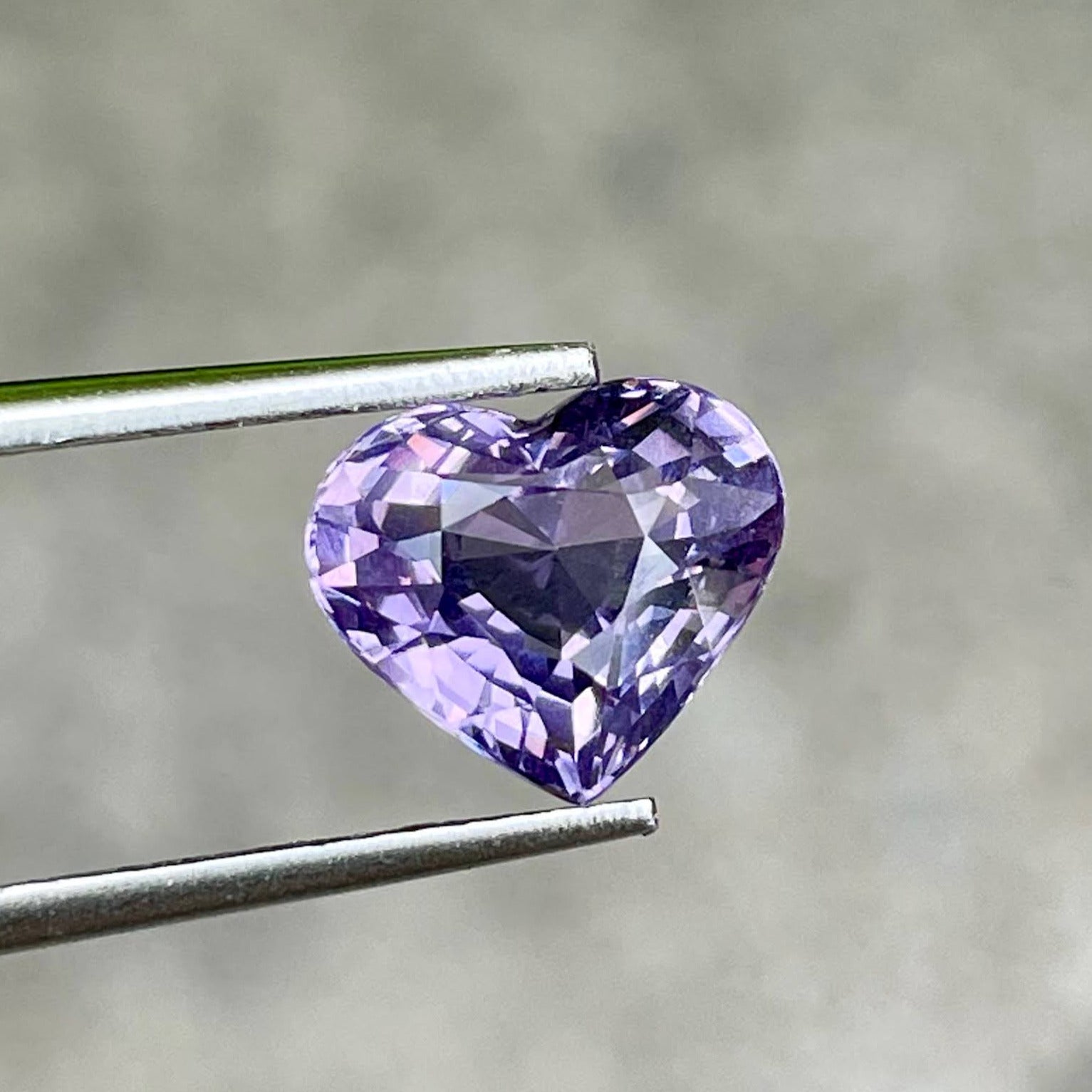 3.12 carats Purple Spinel Stone Heart Cut Natural Tanzanian Gemstone — view 1