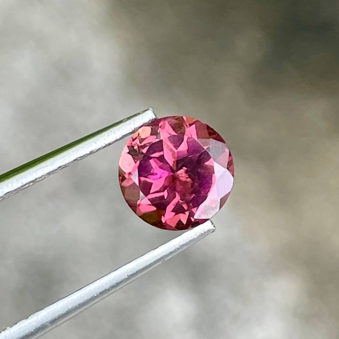 1.30 carats Hot Pink Tourmaline Stone Round Cut Natural Afghani Gemstone — view 5