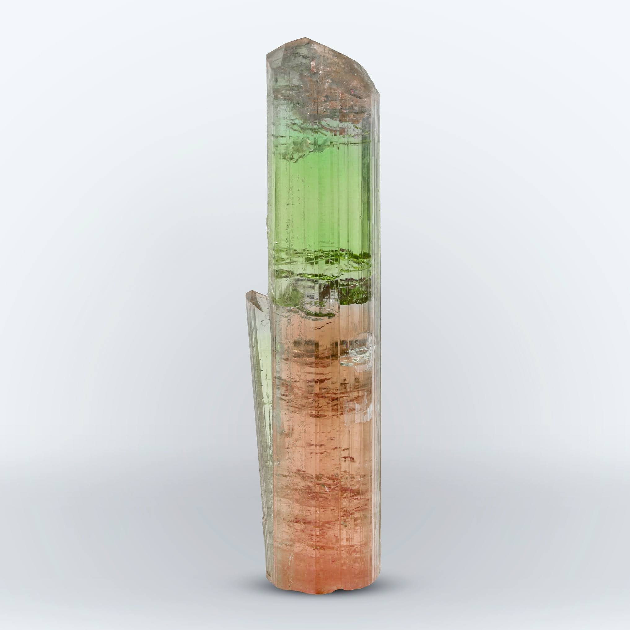 14 gram Colorful double terminated bicolor Tourmaline crystal From Afghanistan — view 1