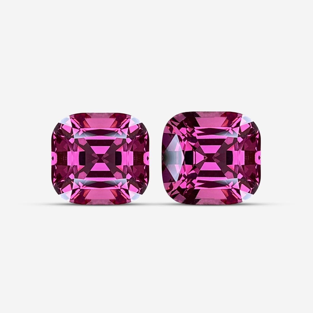 8.05 carats Purplish Pink Spinel Pain Cushion Cut Natural Tanzanian Gemstone — view 4