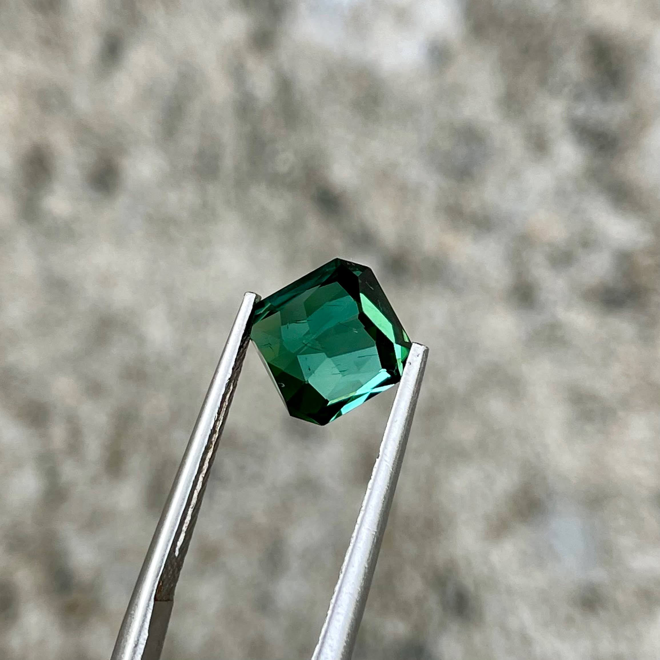 2.70 carats Greenish Blue Tourmaline Custom Precision Cut African Gemstone — view 2