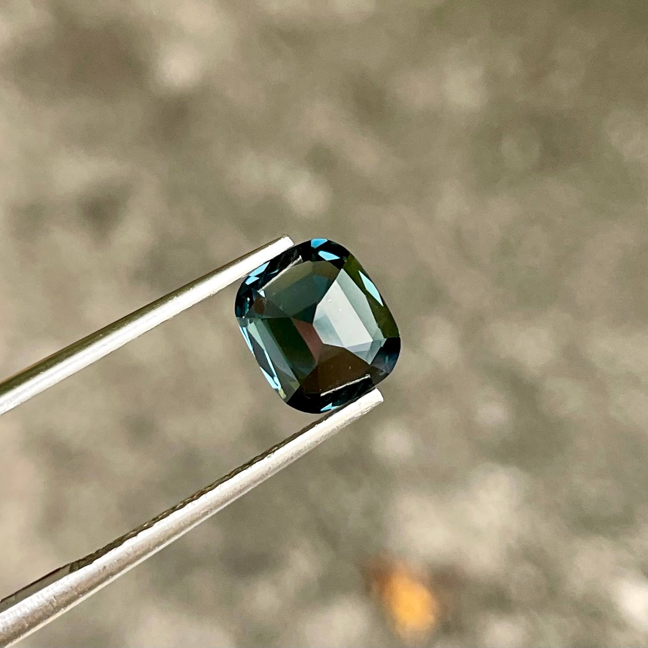 2.30 carats Deep Blue Spinel Stone Cushion Cut Natural Burmese Gemstone — view 3