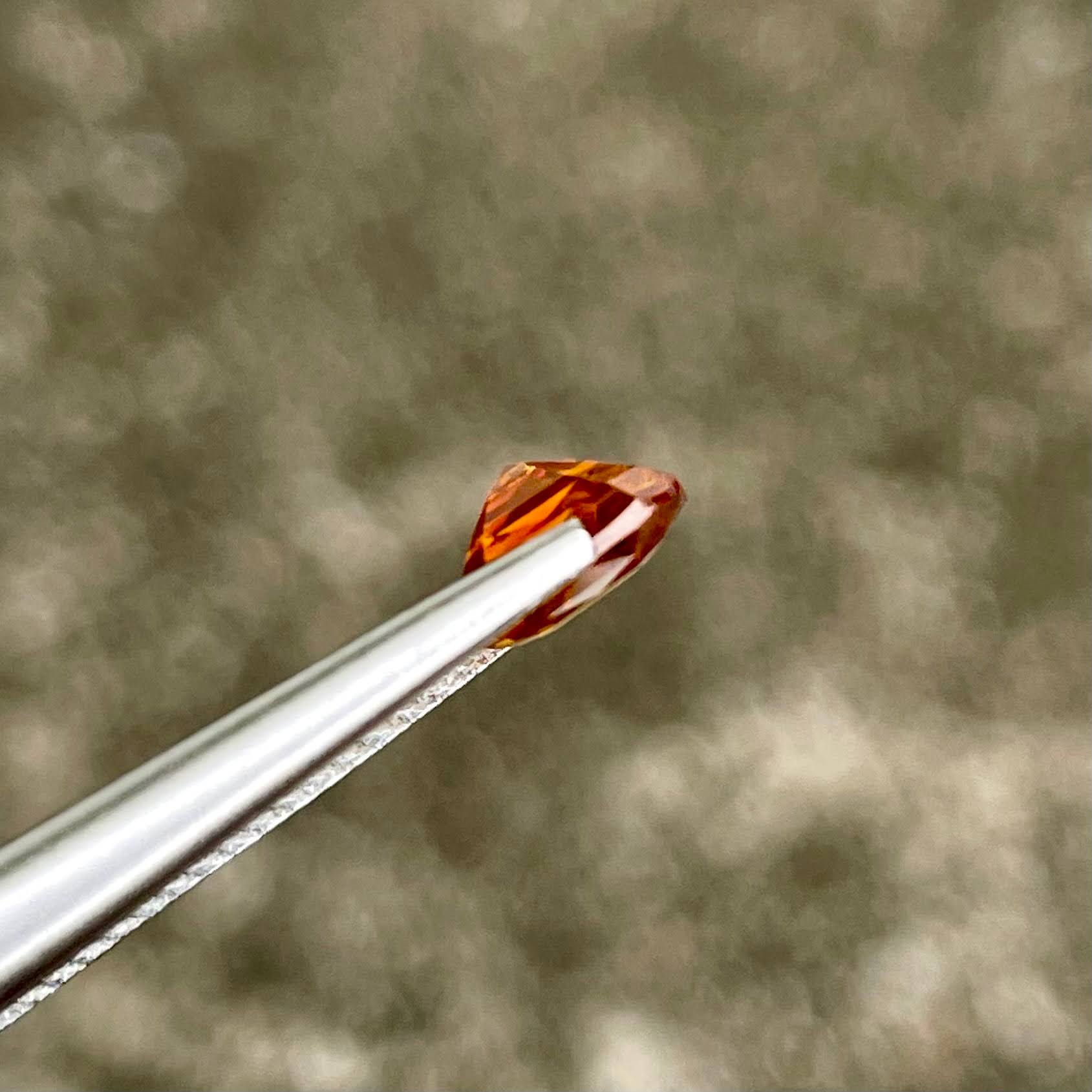 1.65 carats Orange Sapphire Stone Cushion Cut Natural Sri Lankan Gemstone