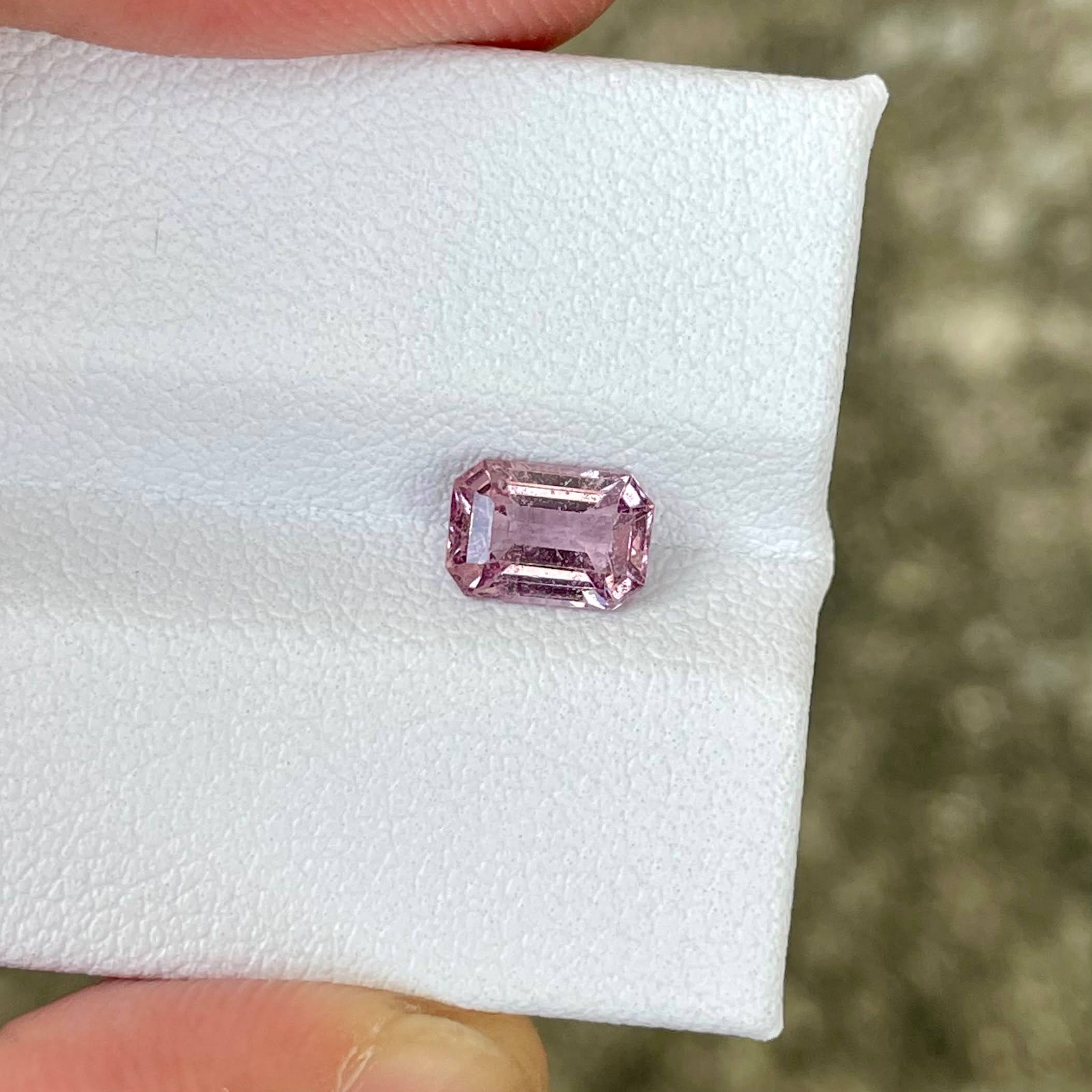 1.05 carats Pink Spinel Stone Emerald Cut Natural Gemstone from Burma
