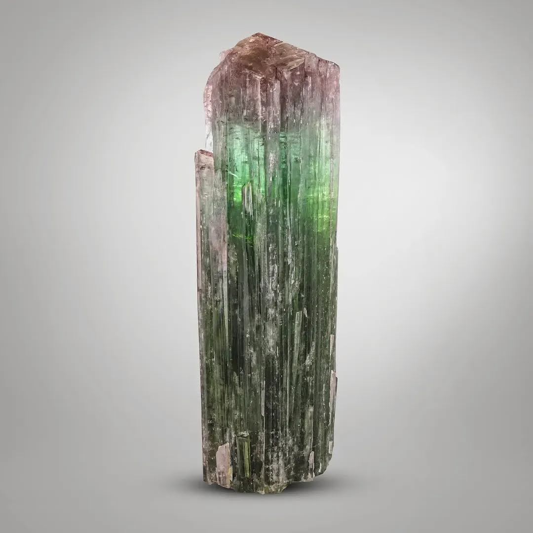 Tourmaline of Rubilite Pink color top with Mint-Green Body from Afghanistan — view 1