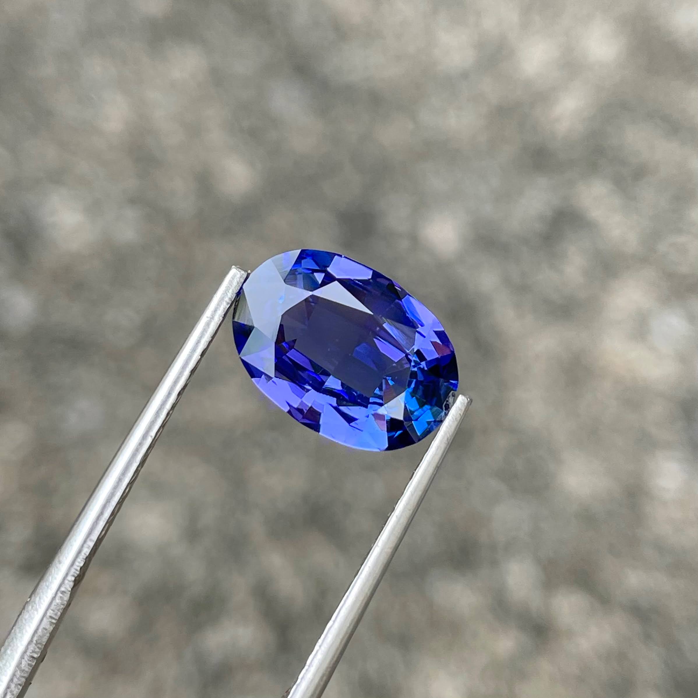 2.82 carats Blue Tanzanite Stone Oval Cut Natural Tanzanian Gemstone — view 2