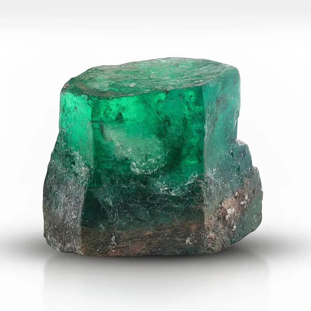5 Grams Vibrant Green Emerald Crystal with Golden Pyrite from Pakistan — view 1