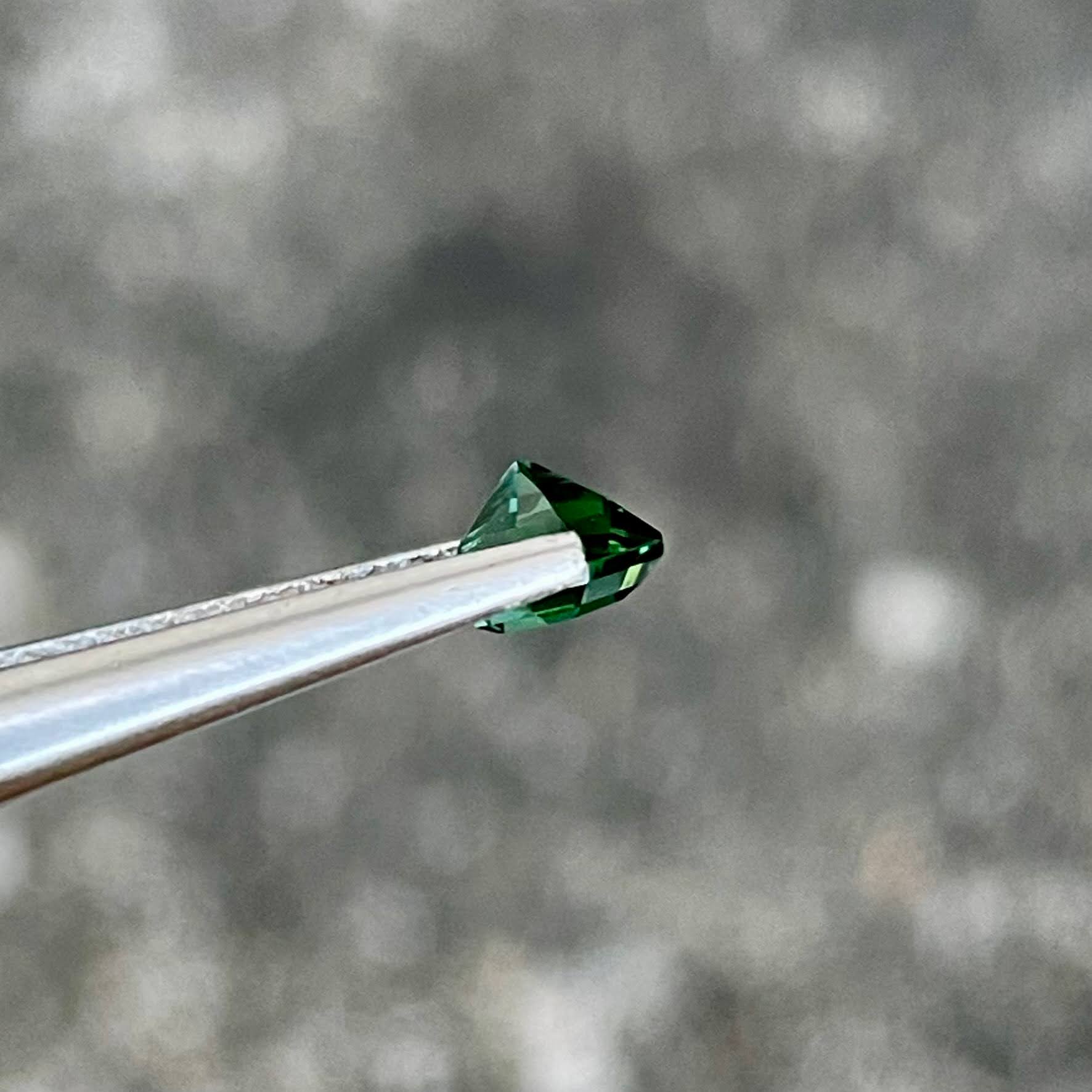 0.58 carats Greenish Blue Tourmaline Stone Asscher Cut Afghan Gemstone — view 2