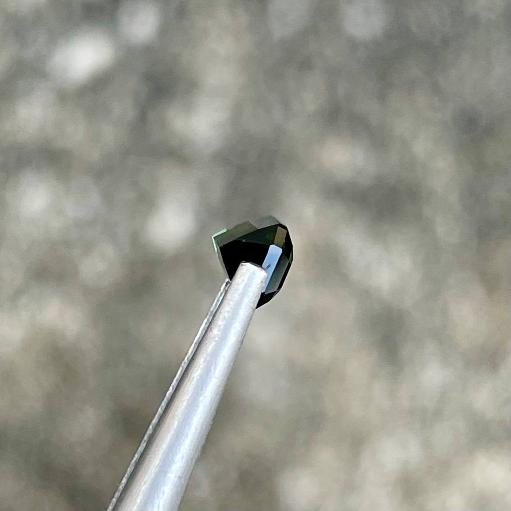 0.65 carats Greenish Blue Tourmaline Stone Emerald Cut Afghan Gemstone — view 2