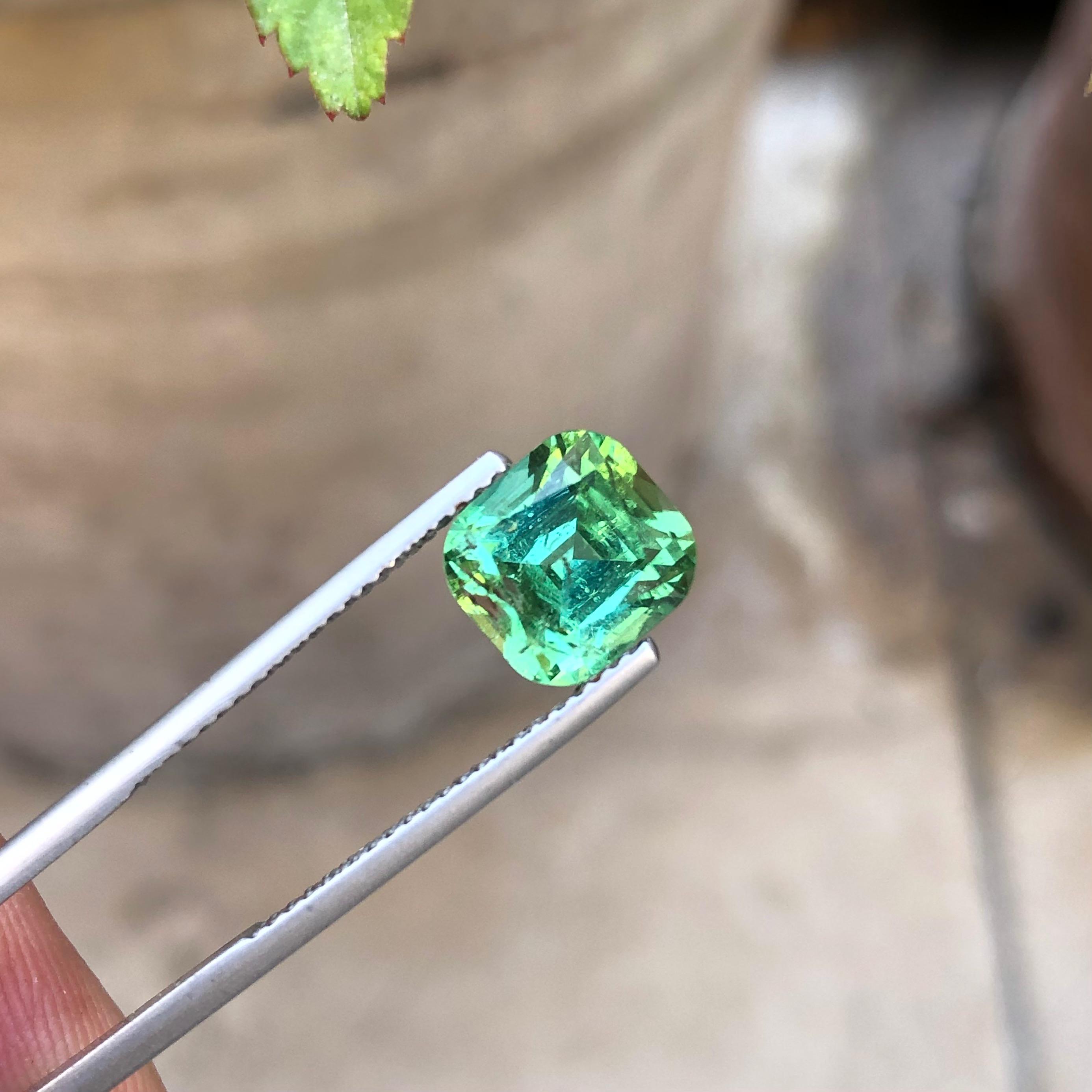 3.85 Carats bluish green Tourmaline from afghanistan — view 1