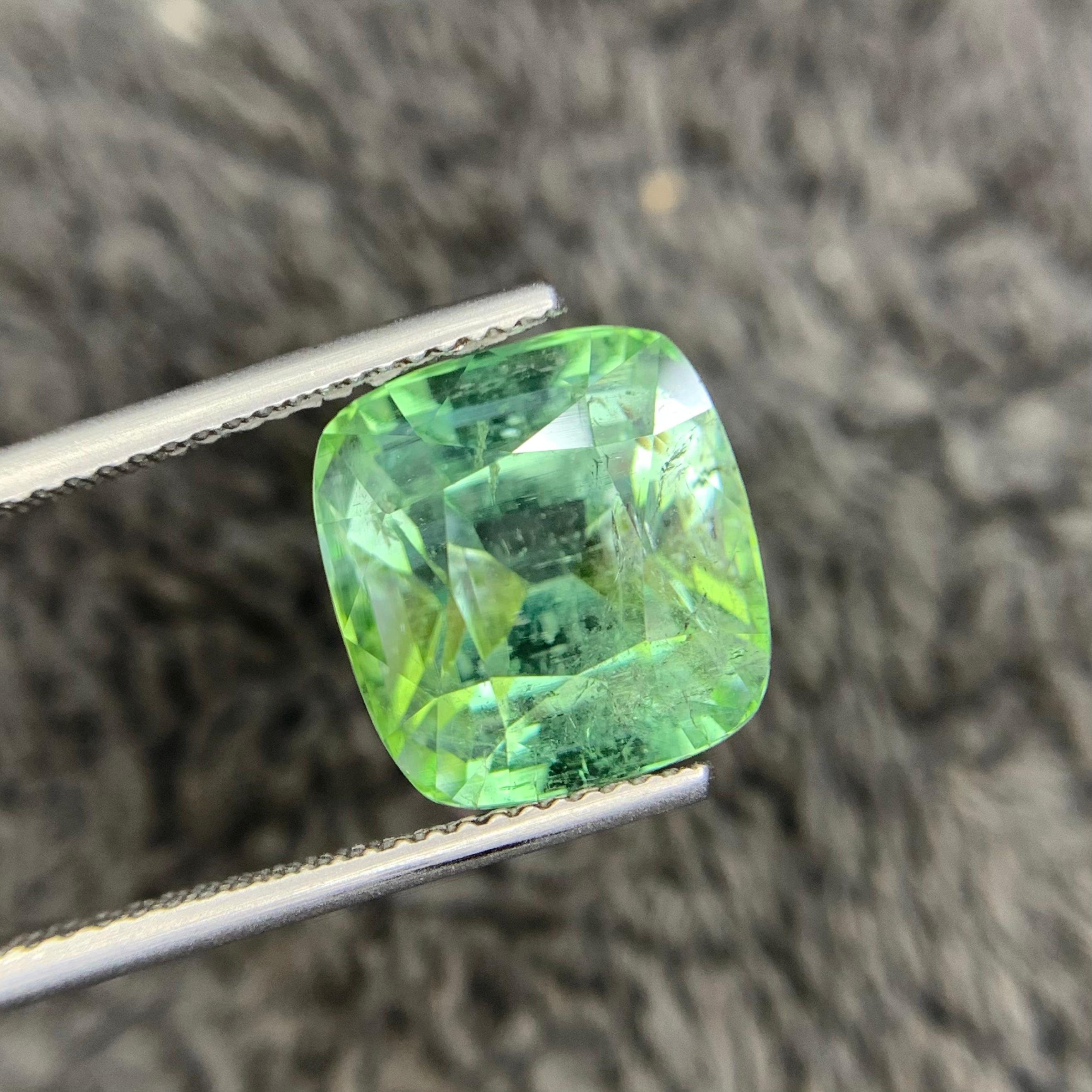 10.88 Carats Mint Green Tourmaline Loose Gemstone from Afghanistan — view 2