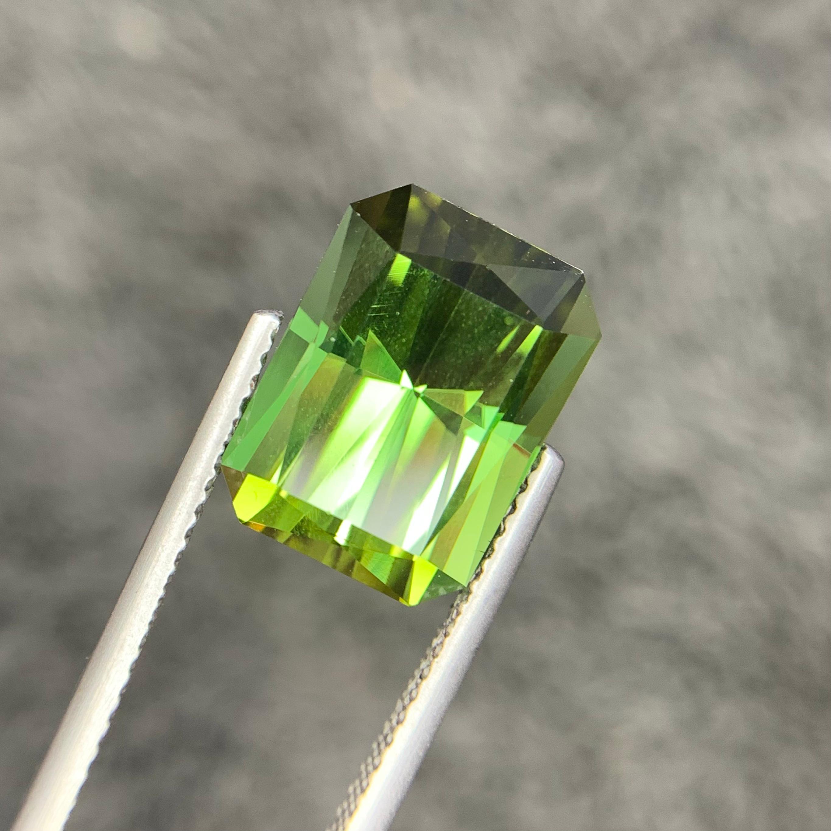 8.38 Carats Green Tourmaline Loose Gemstone from Afghanistan — view 3