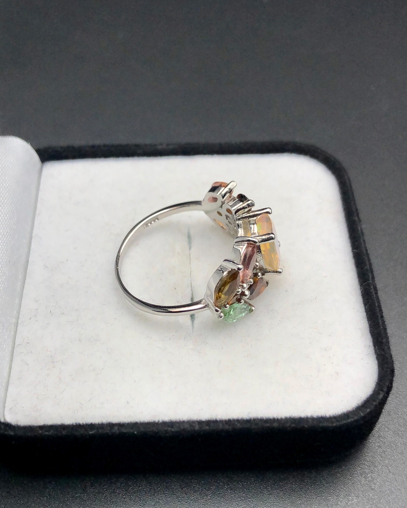 3.75 Gram Opal Ring Fixed into 925 Silver