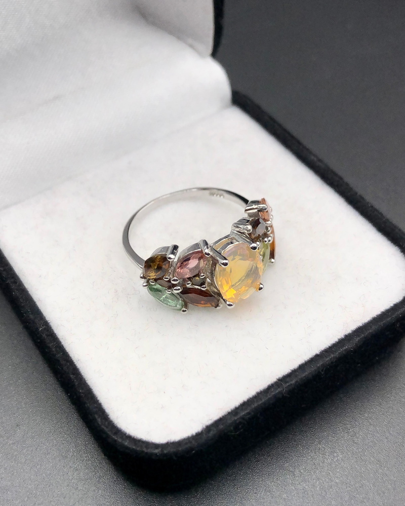 3.75 Gram Opal Ring Fixed into 925 Silver — view 2