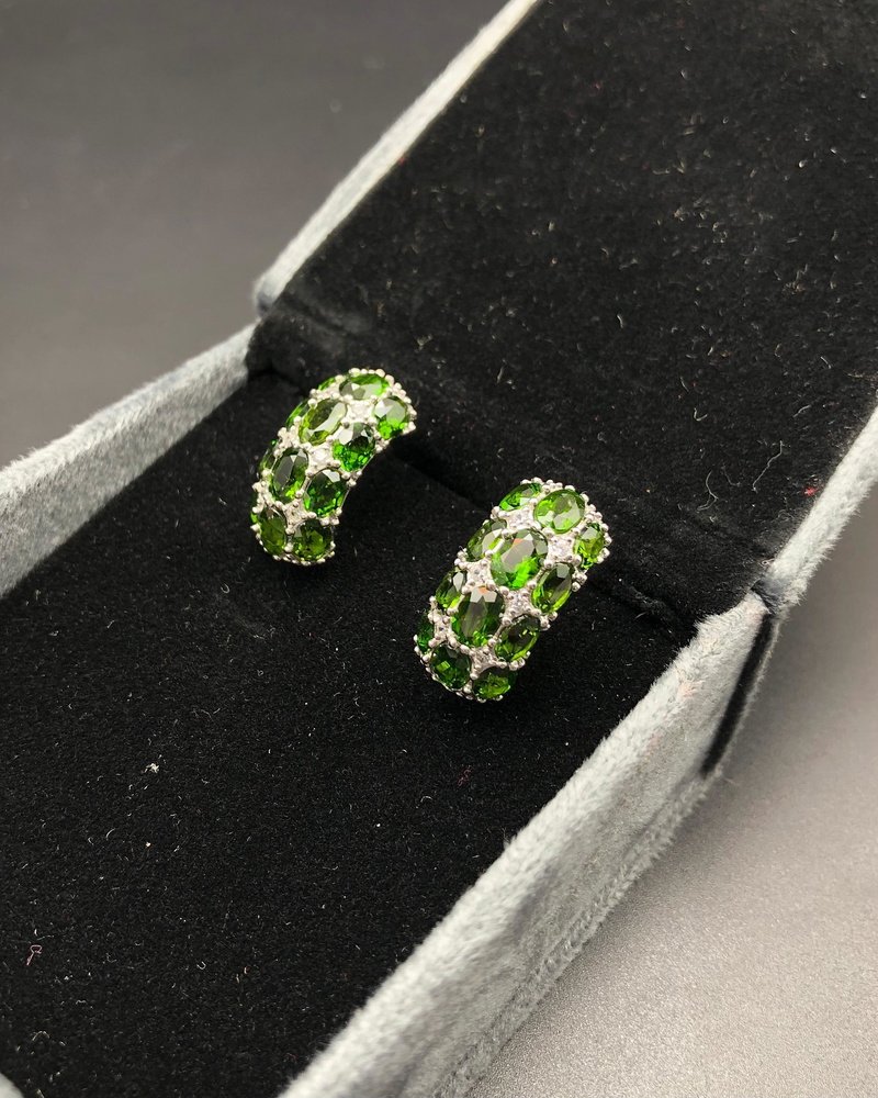 9 Gram Peridot Earrings Fixed into 925 Silver — view 5