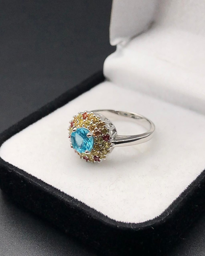 3.95 gram Topaz Ring Fixed Into 925 Silver