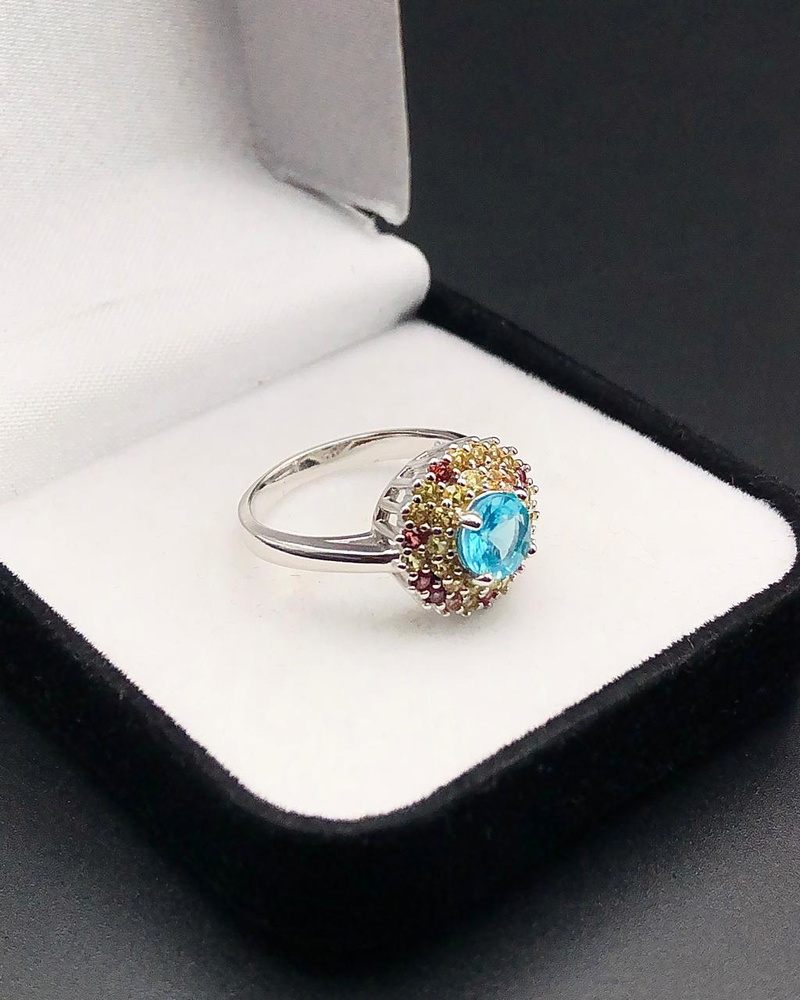 3.95 gram Topaz Ring Fixed Into 925 Silver — view 2