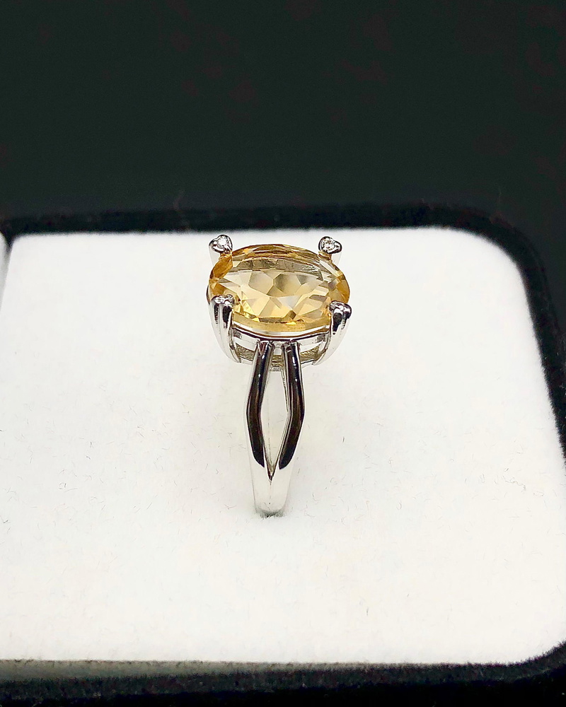 17.74 Carats Topaz Ring Fixed into 925 Silver — view 5