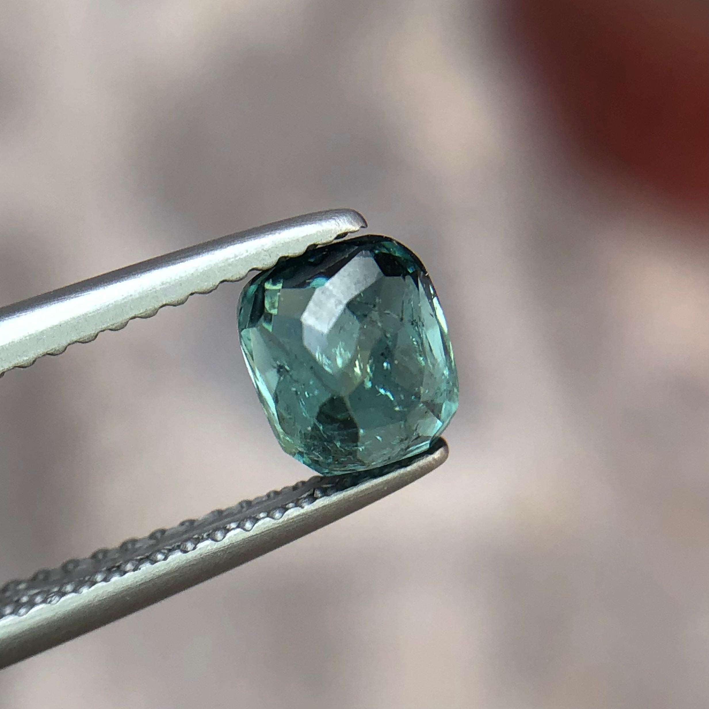 1.39 carats Blue Tourmaline Loose Gemstone from Afghanistan — view 1