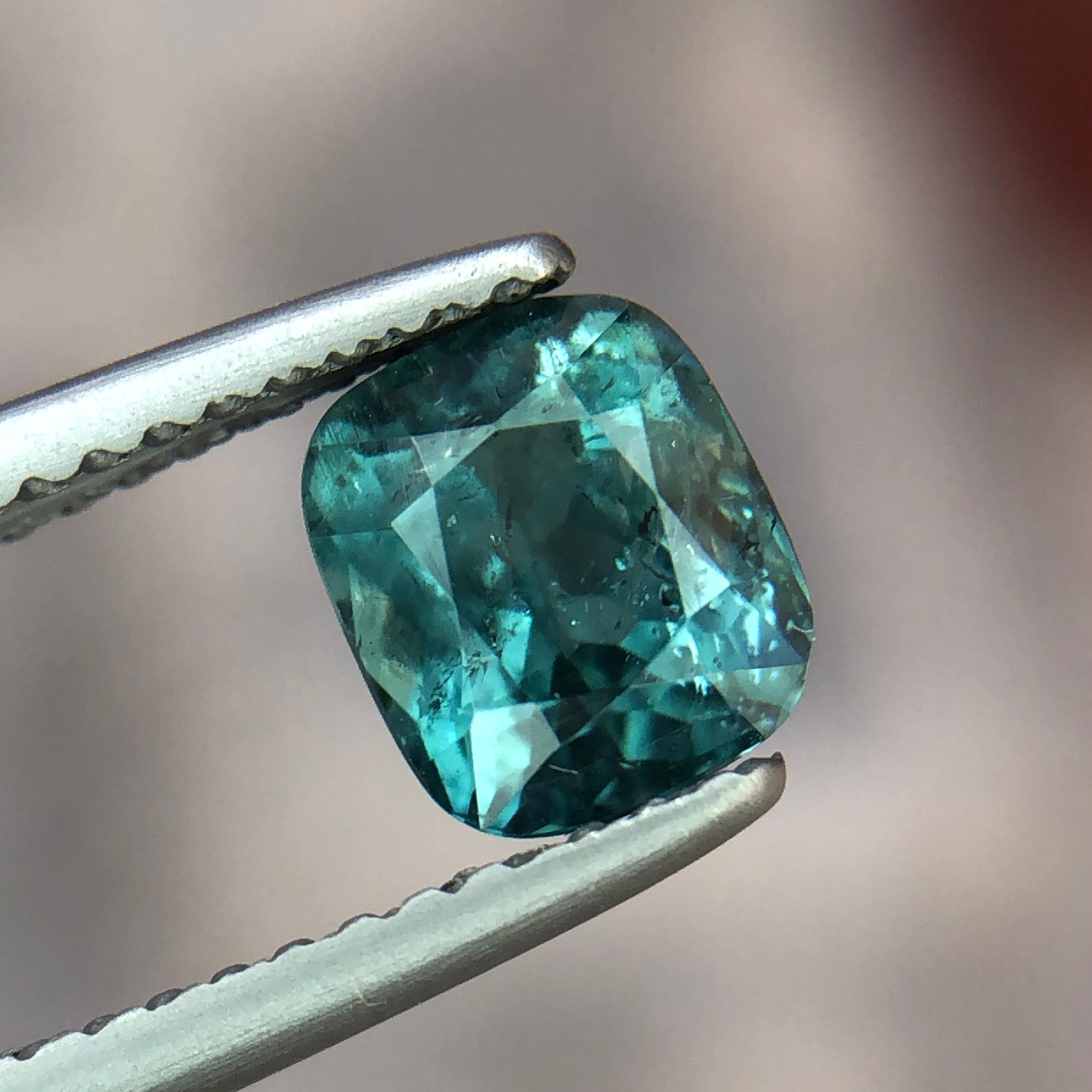 1.39 carats Blue Tourmaline Loose Gemstone from Afghanistan — view 2