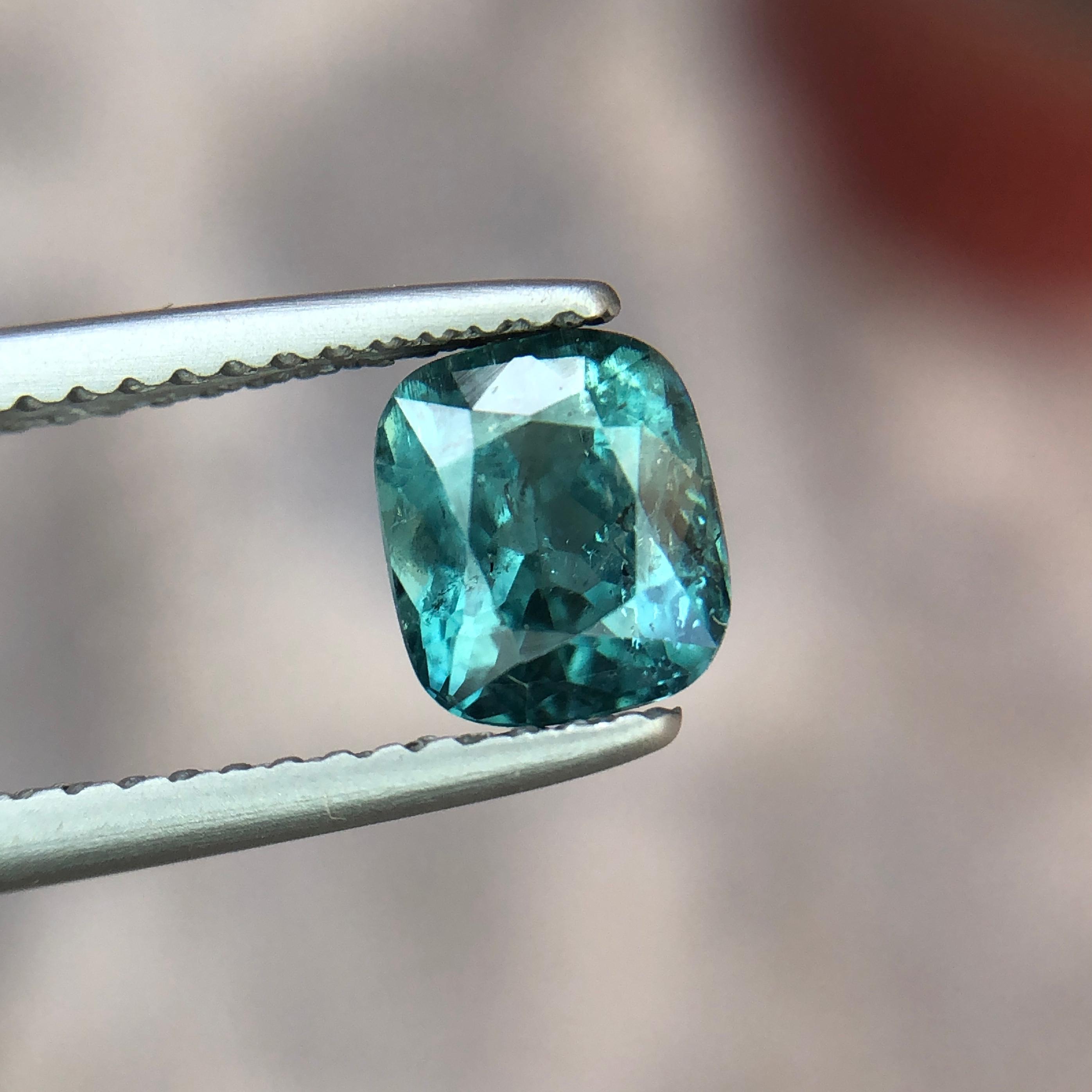1.39 carats Blue Tourmaline Loose Gemstone from Afghanistan — view 3