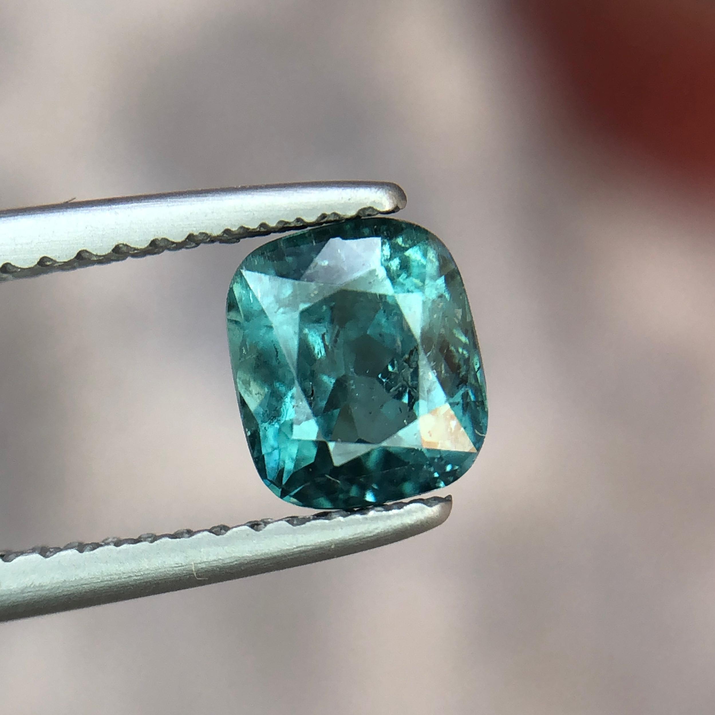 1.39 carats Blue Tourmaline Loose Gemstone from Afghanistan — view 4