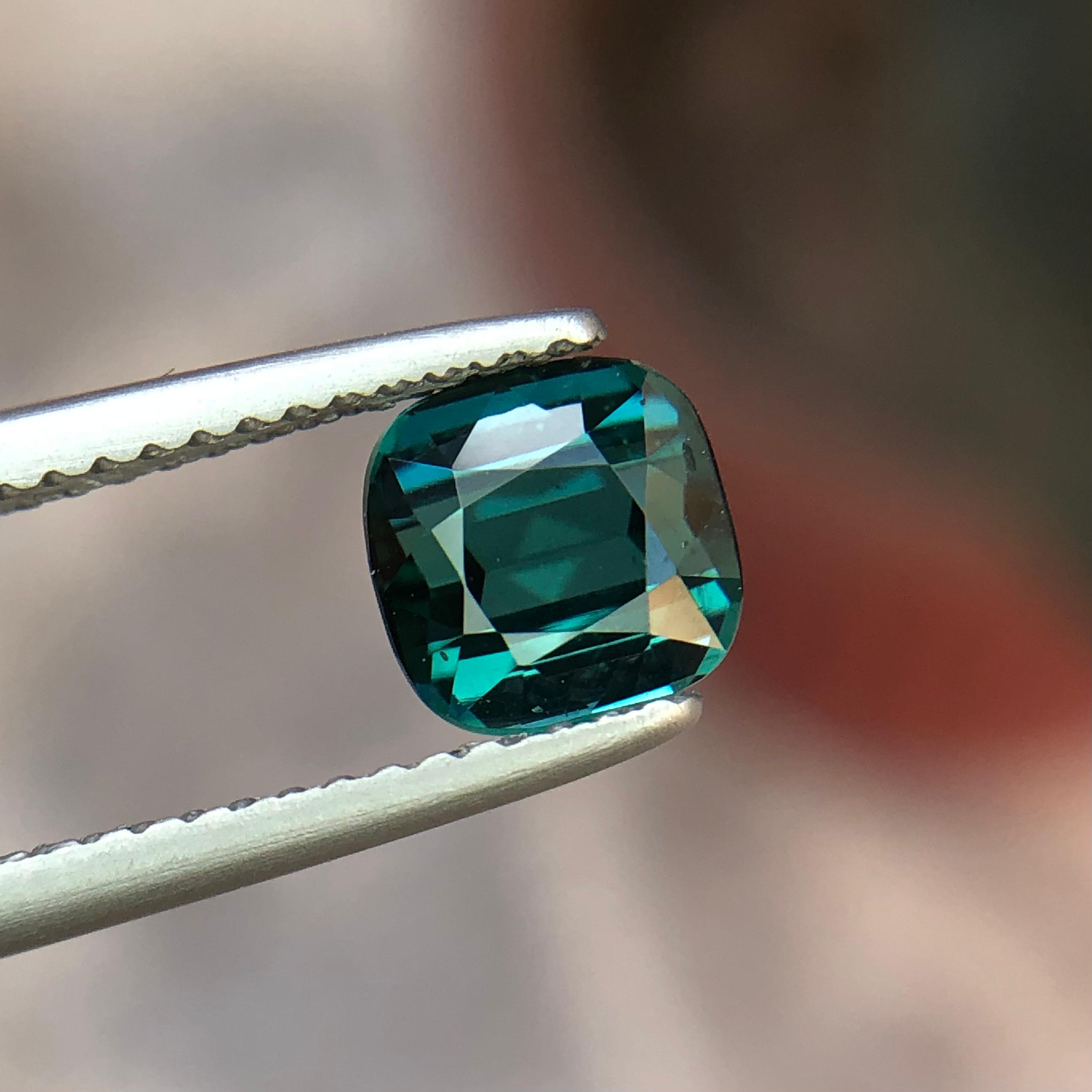 1.56 carats Bluish Green Tourmaline Loose Gemstone from Afghanistan — view 1